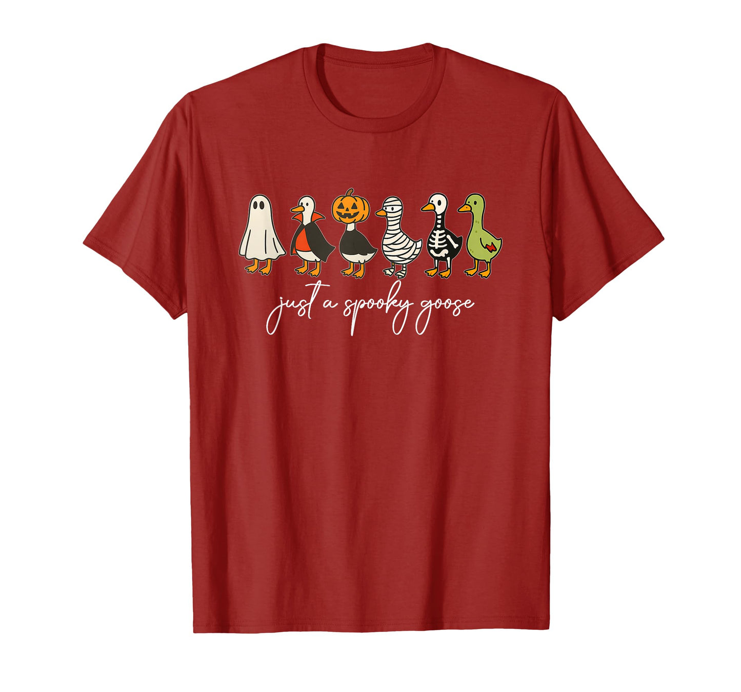 Just A Spooky Goose Halloween Silly Goose Funny Halloween T-Shirt