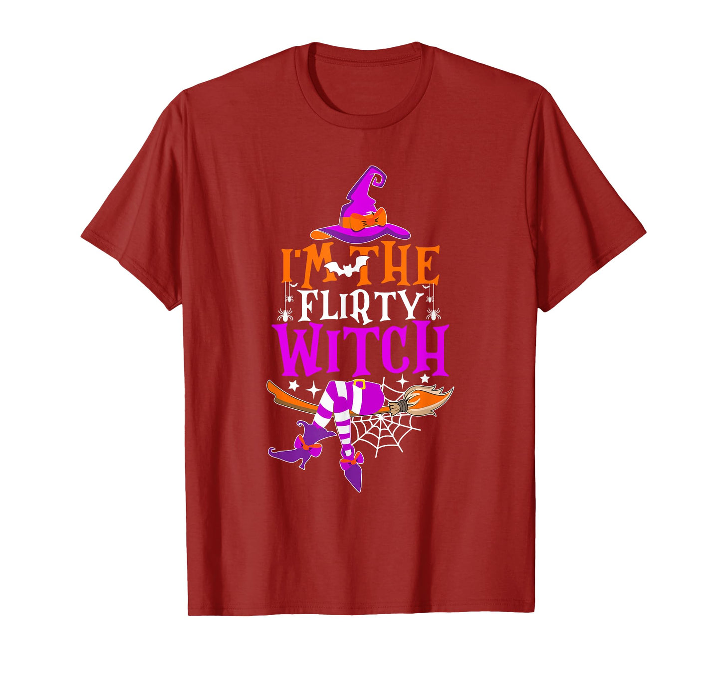 I'm The Flirty Witch Shirt Funny Witch Halloween Costume T-Shirt