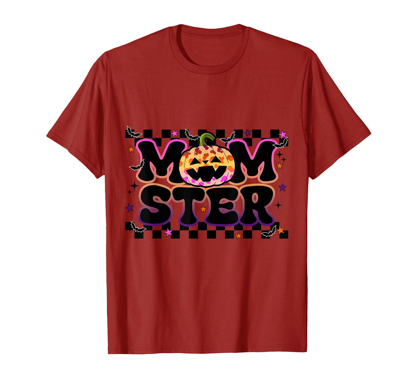 Funny Momster Shirt Womens Halloween Pumpkin Mom Ster T-Shirt