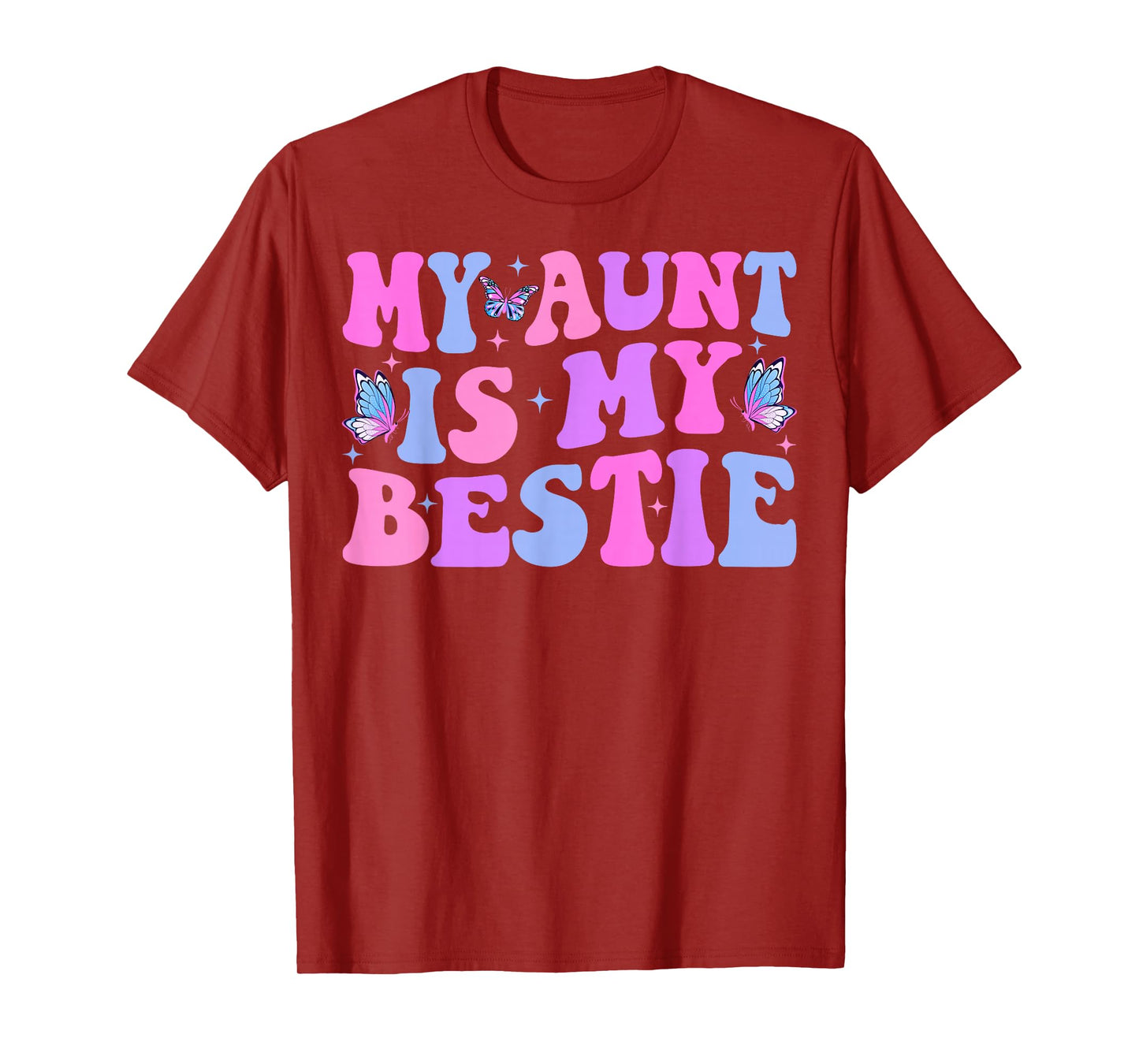 Groovy My Aunt is My Bestie Aunt And niece Matching T-Shirt