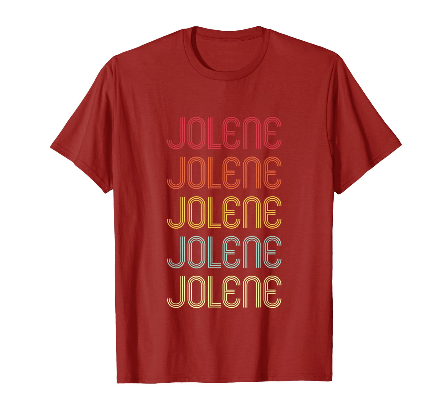 Jolene Retro Wordmark Pattern Vintage Personalized 70s T-Shirt