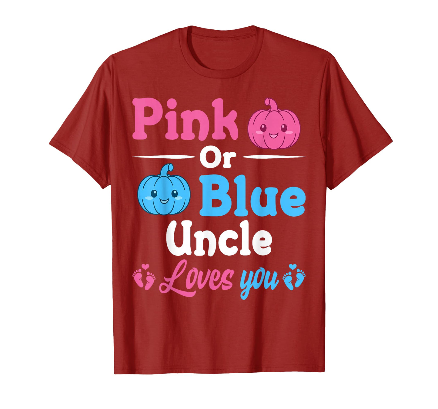 Pink Or Blue Uncle Loves You Halloween Gender Reveal Party T-Shirt