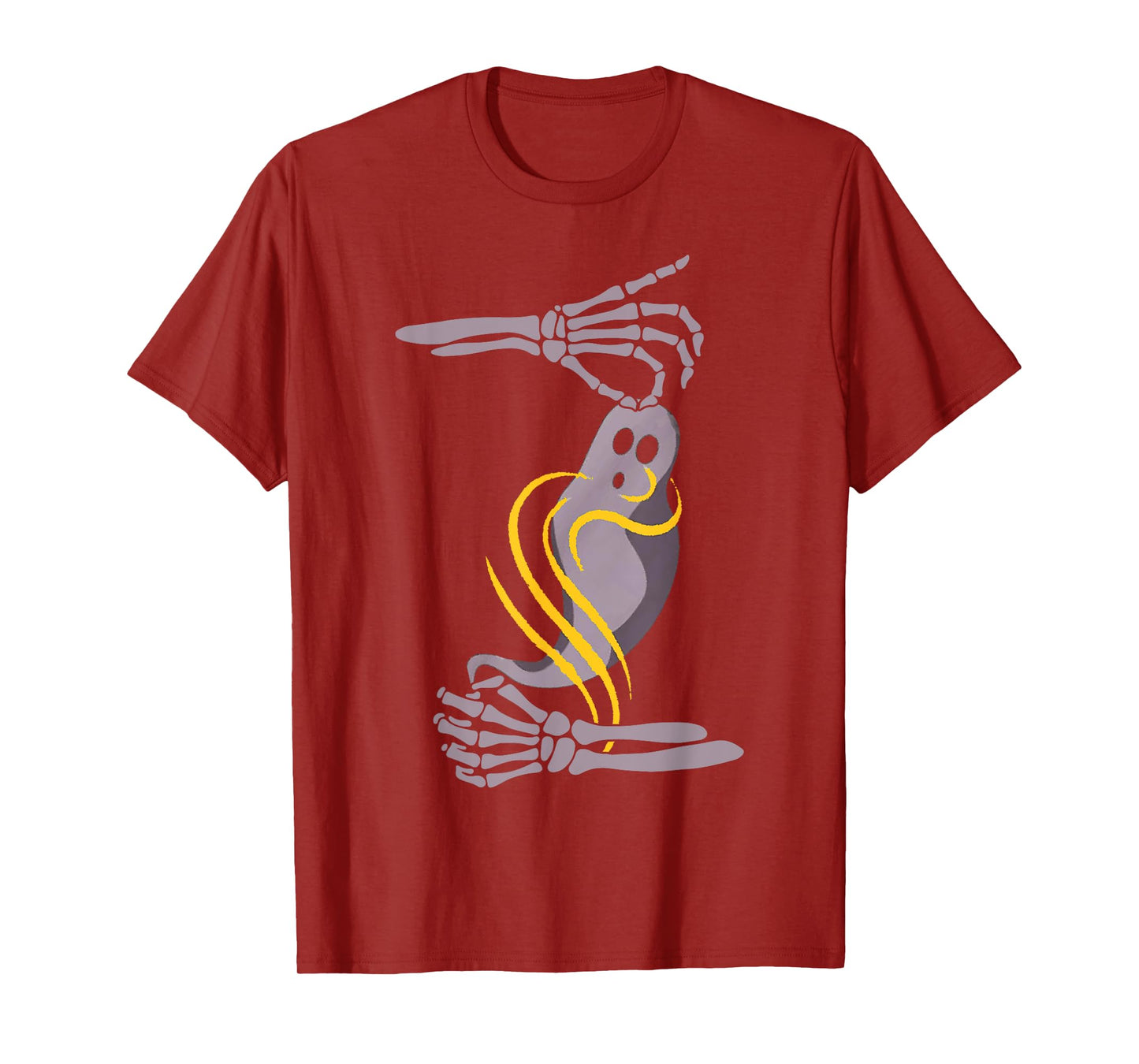 Spooky Halloween ASL Skeleton Hands Ghost T-Shirt