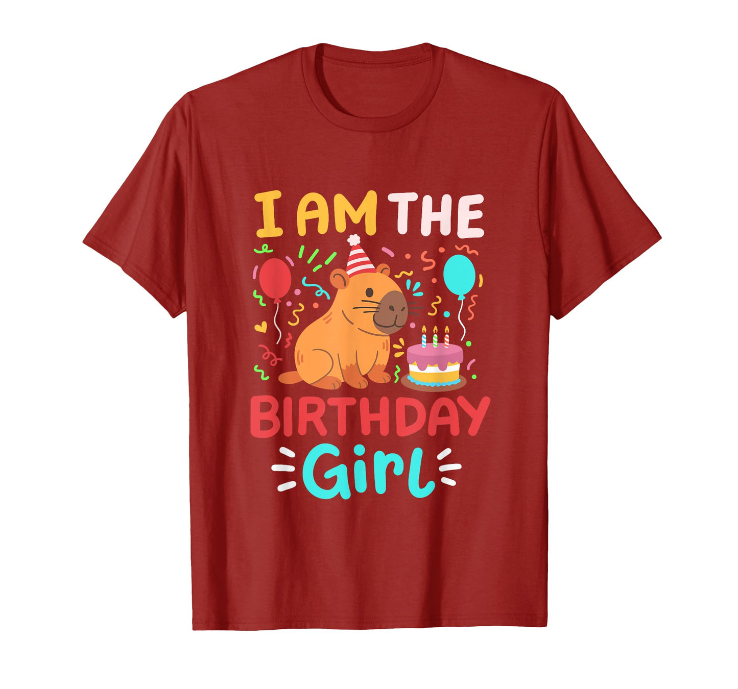 I'm The Birthday Girl Cute Capybara Bday Family Matching T-Shirt
