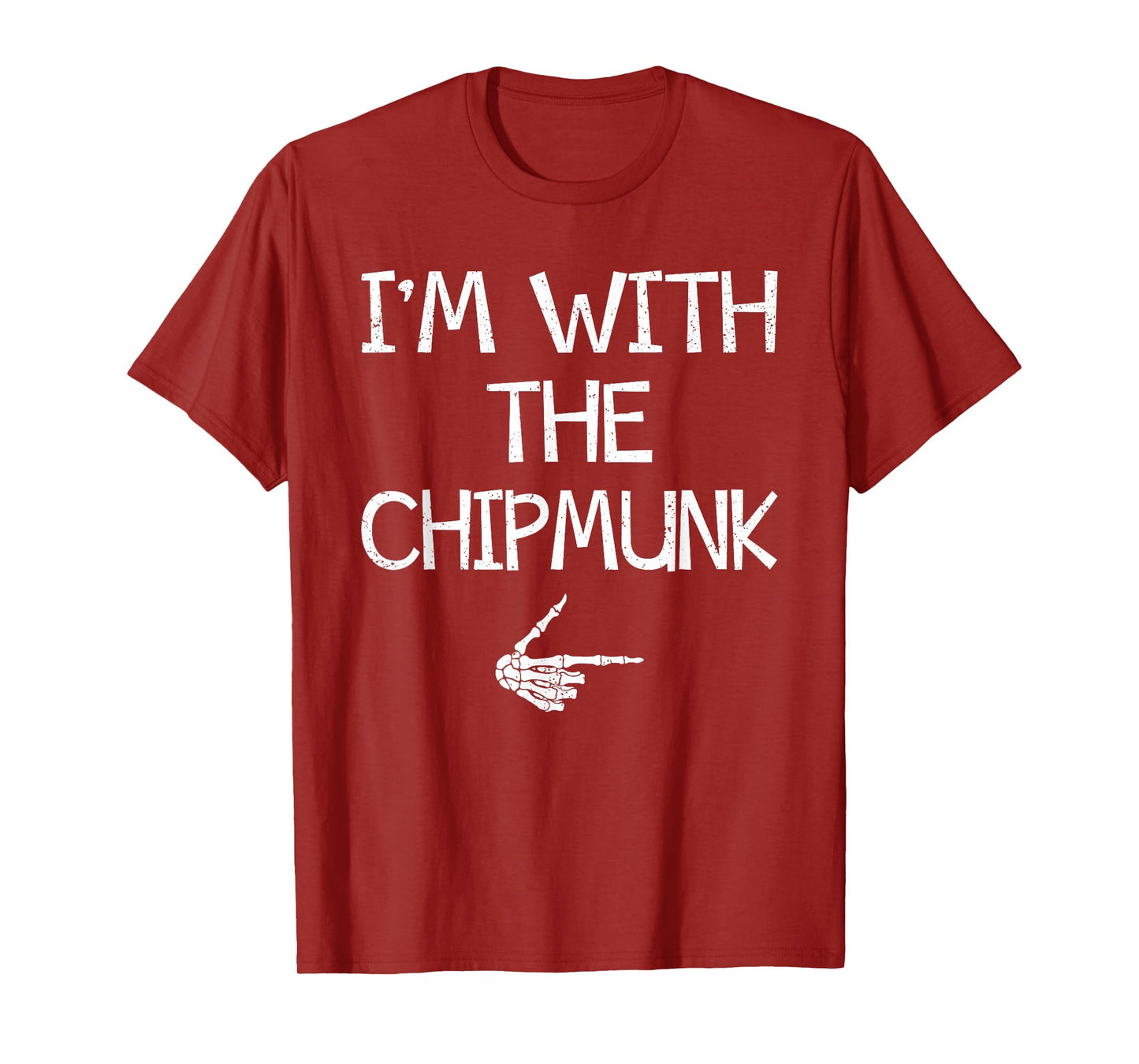 I'm With The Chipmunk Halloween Costume Couples Matching T-Shirt
