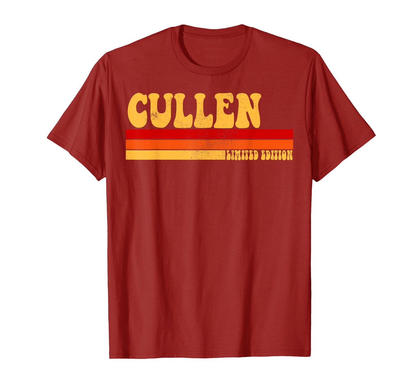 AmaStyle Co. CULLEN Name Personalized Retro Vintage Men's Black T-Shirt