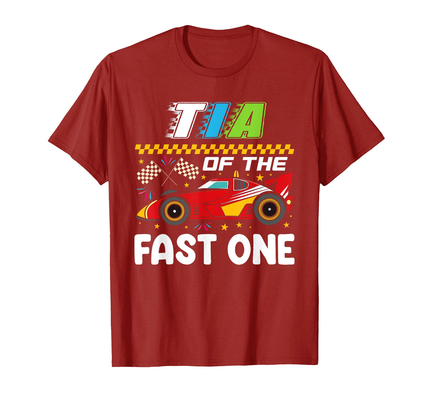 Tia of The Fast One First Birthday Racing Car Family T-Shirt