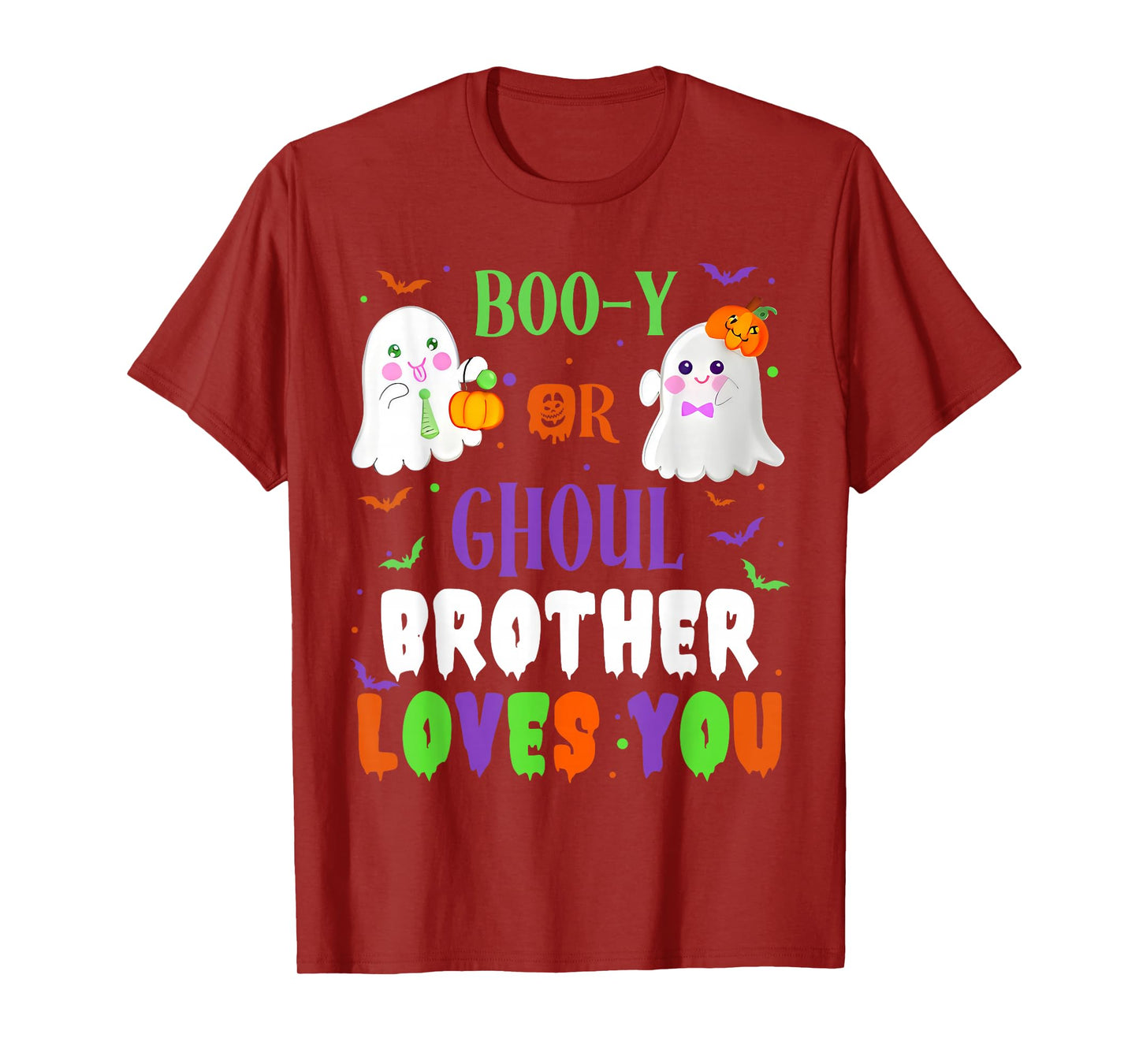 Boo-y Or Ghoul Brother Loves You Boo Halloween Baby Gender T-Shirt