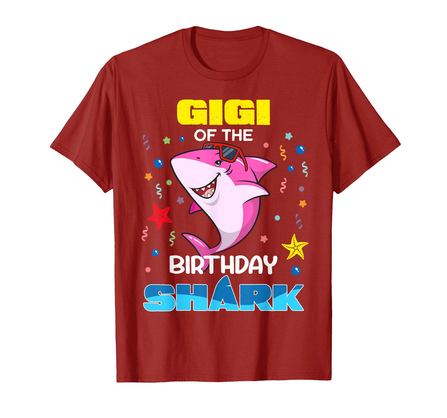 Gigi Of The Birthday Shark Kids Party Family Matching T-Shirt