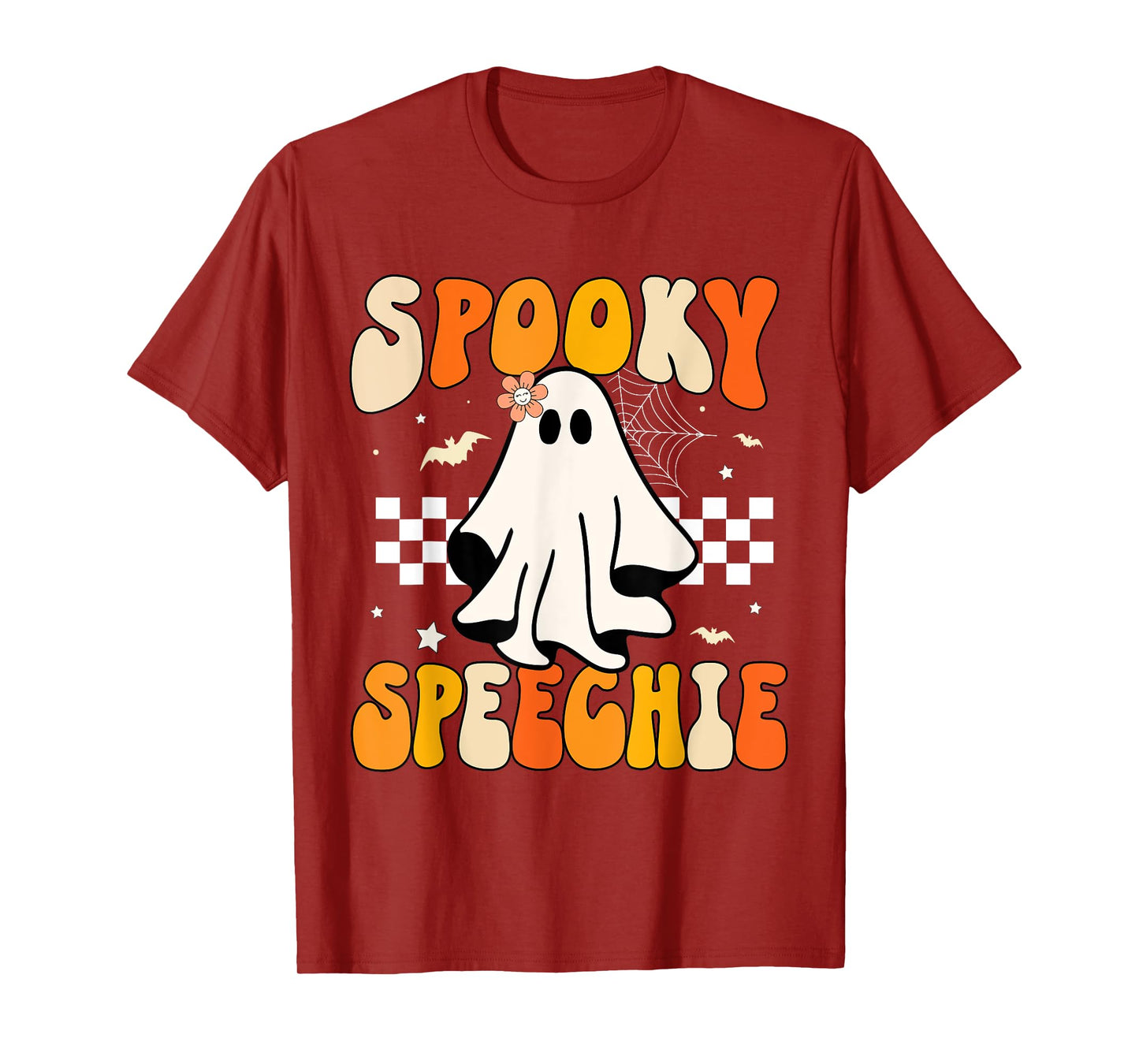 Retro Speech Therapy Halloween Spooky Speechie Language T-Shirt
