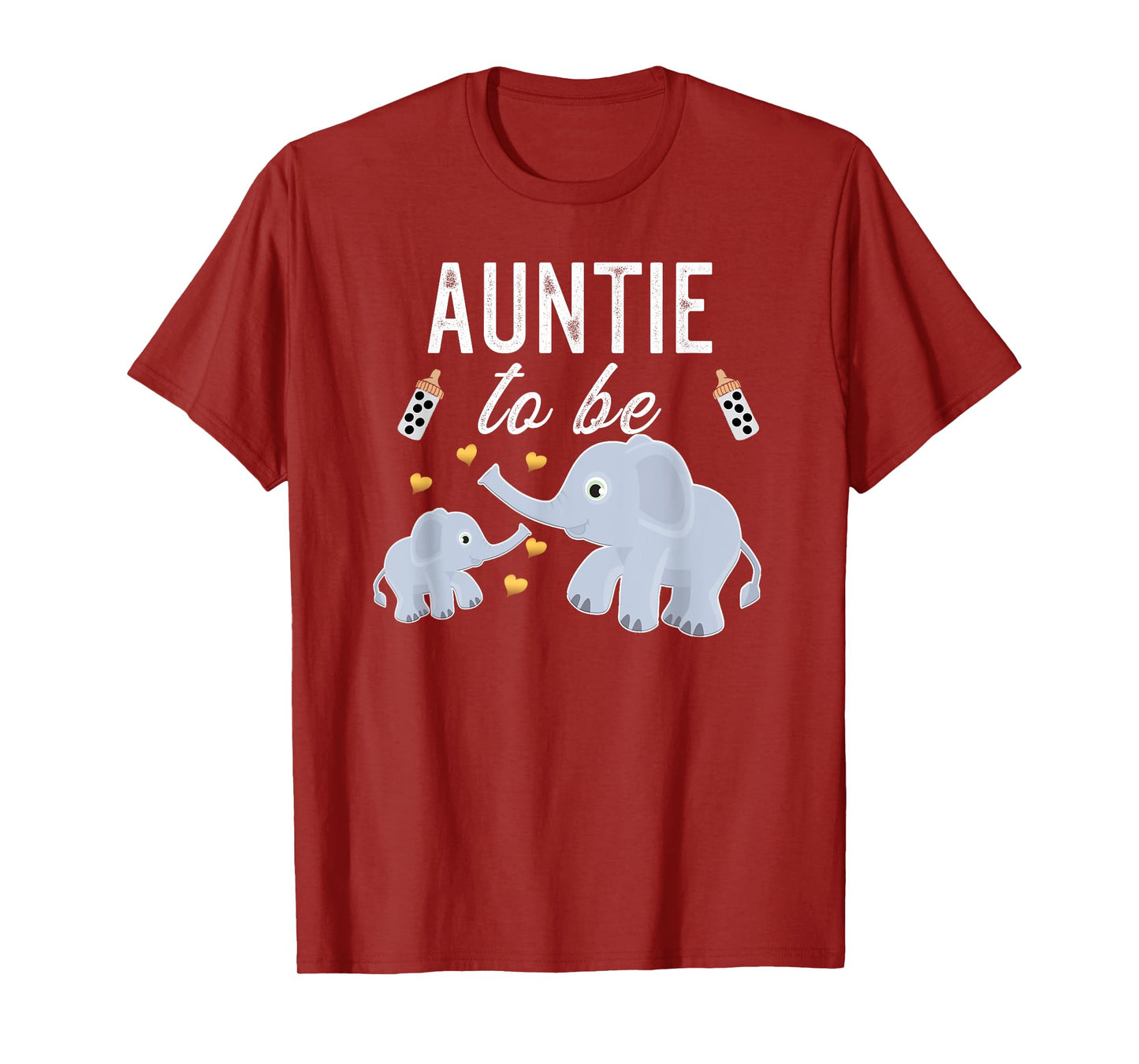 Auntie To Be Elephant Baby Shower Auntie T-Shirt