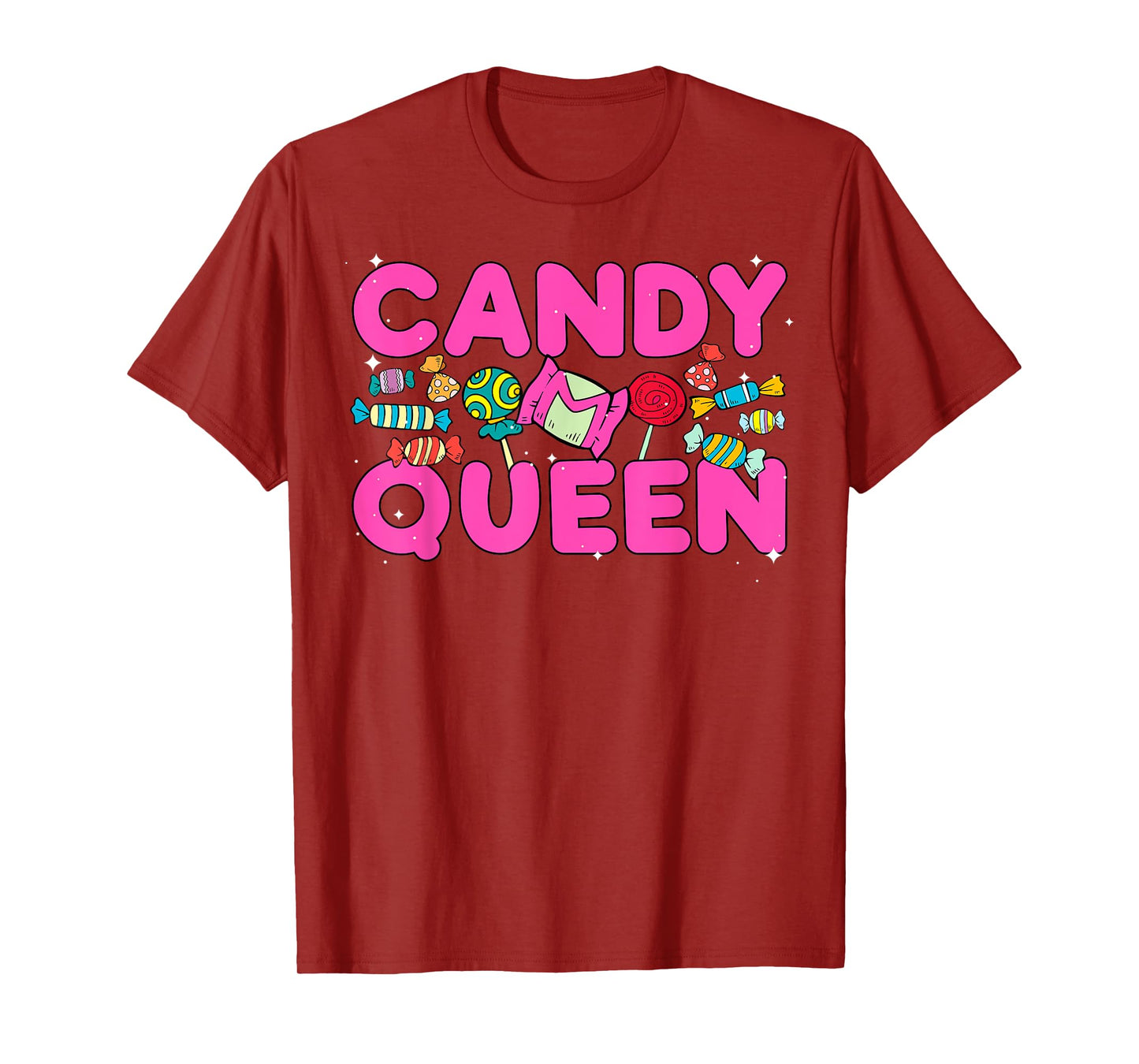 Funny Candy Queen Design For Women Girls Kids Lollipop Lover T-Shirt