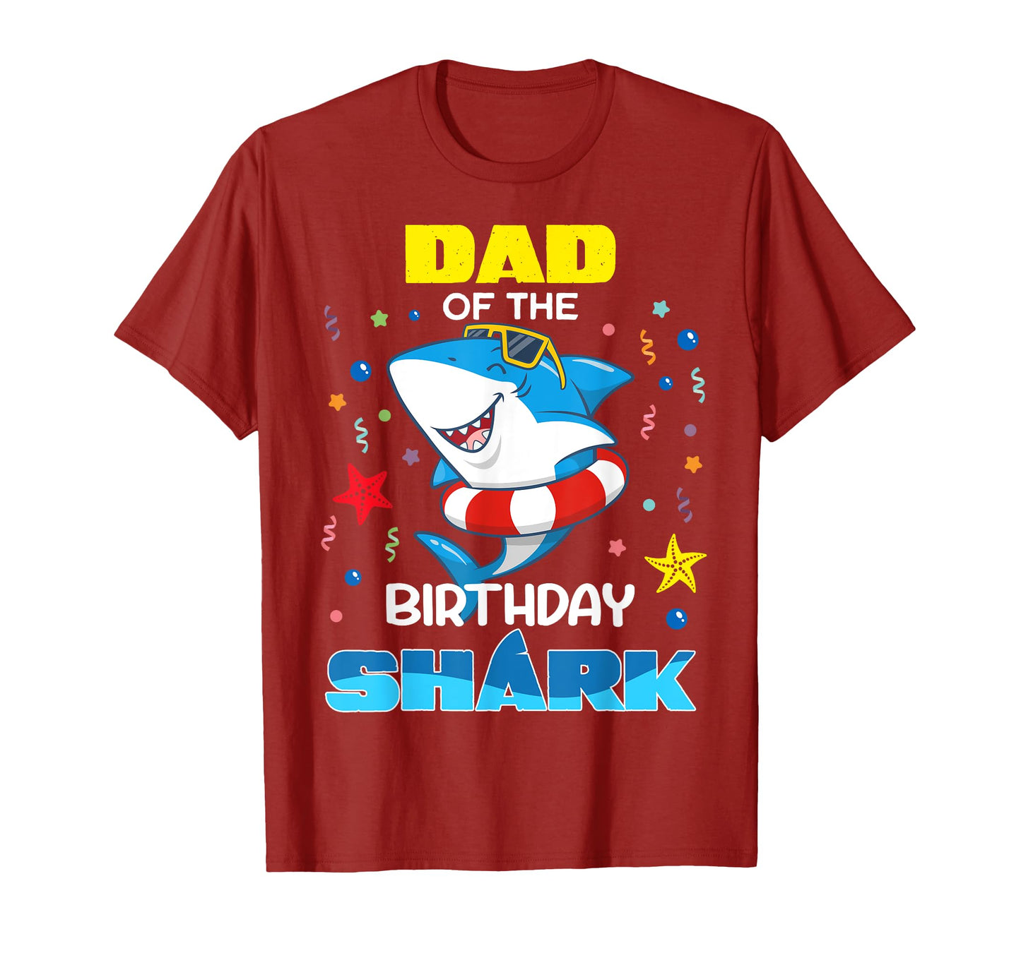 Dad Of The Birthday Shark Kids Party Family Matching T-Shirt