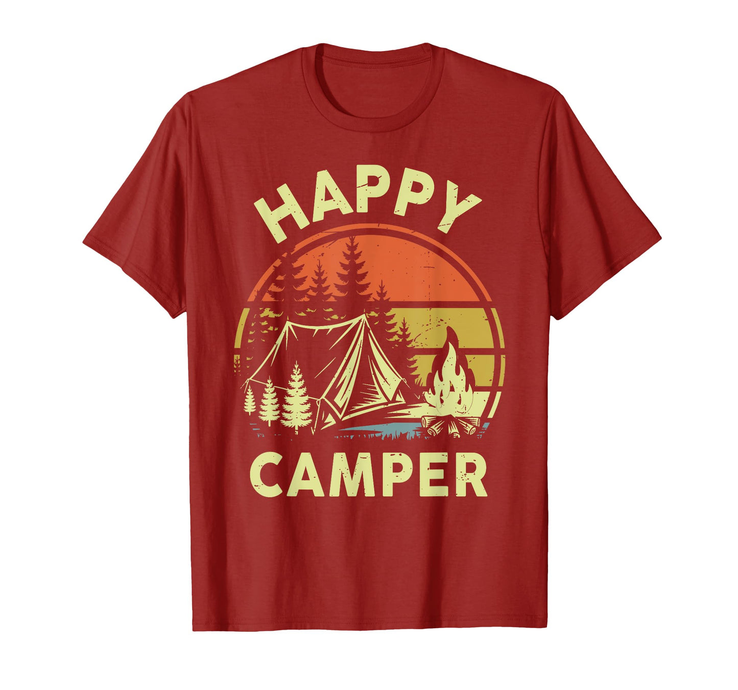 One Happy Camper Toddler Boy Funny Camping Campfire Puns T-Shirt