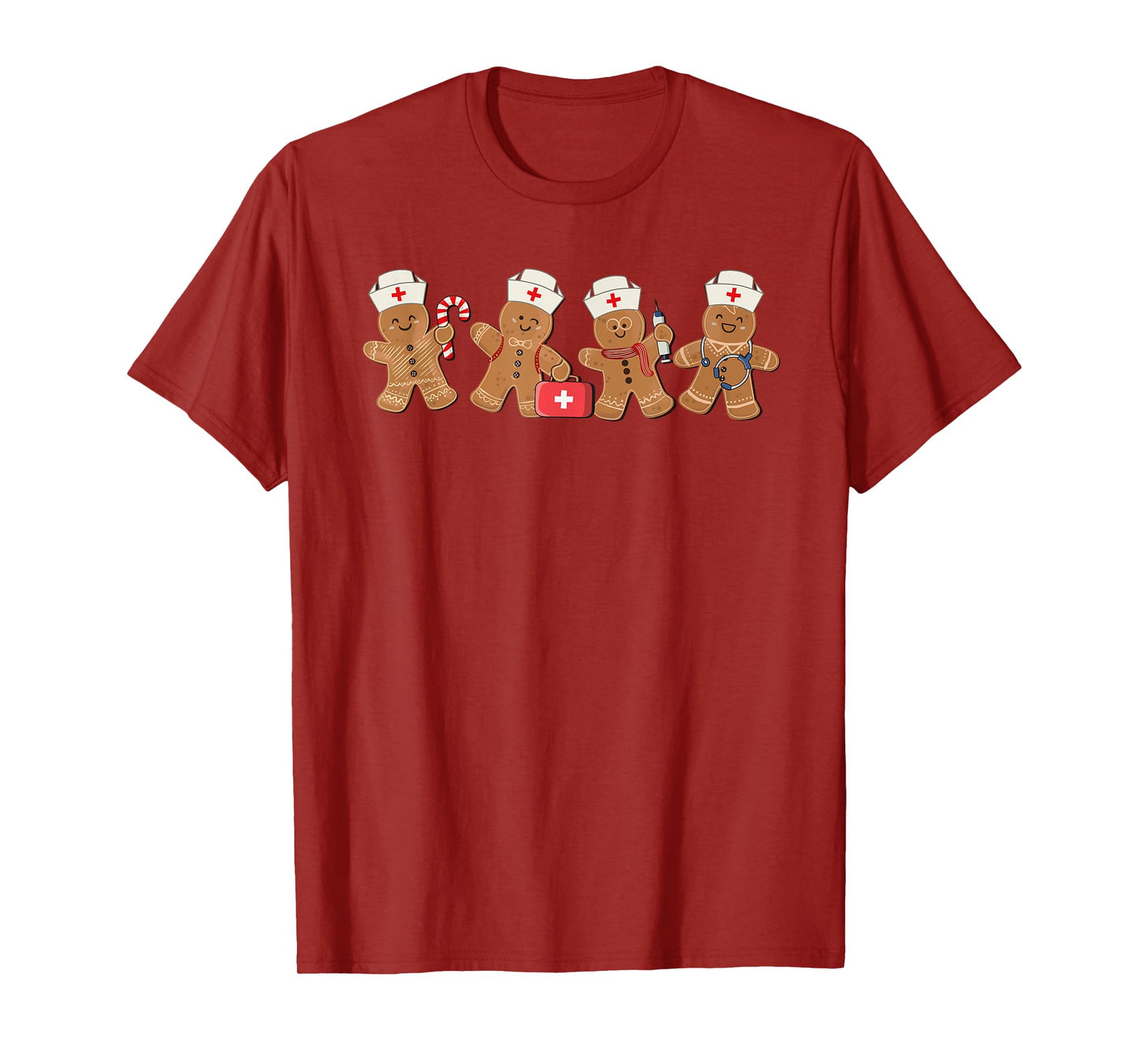 Nurse Cute Gingerbread Christmas Xmas Holiday Nurses Pajamas T-Shirt
