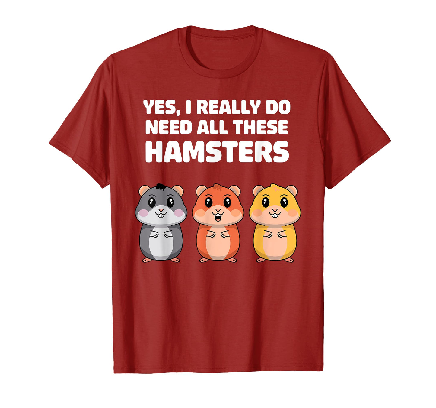 Cute Hamster Design for Men Women Kids Dwarf Hamster Lover T-Shirt