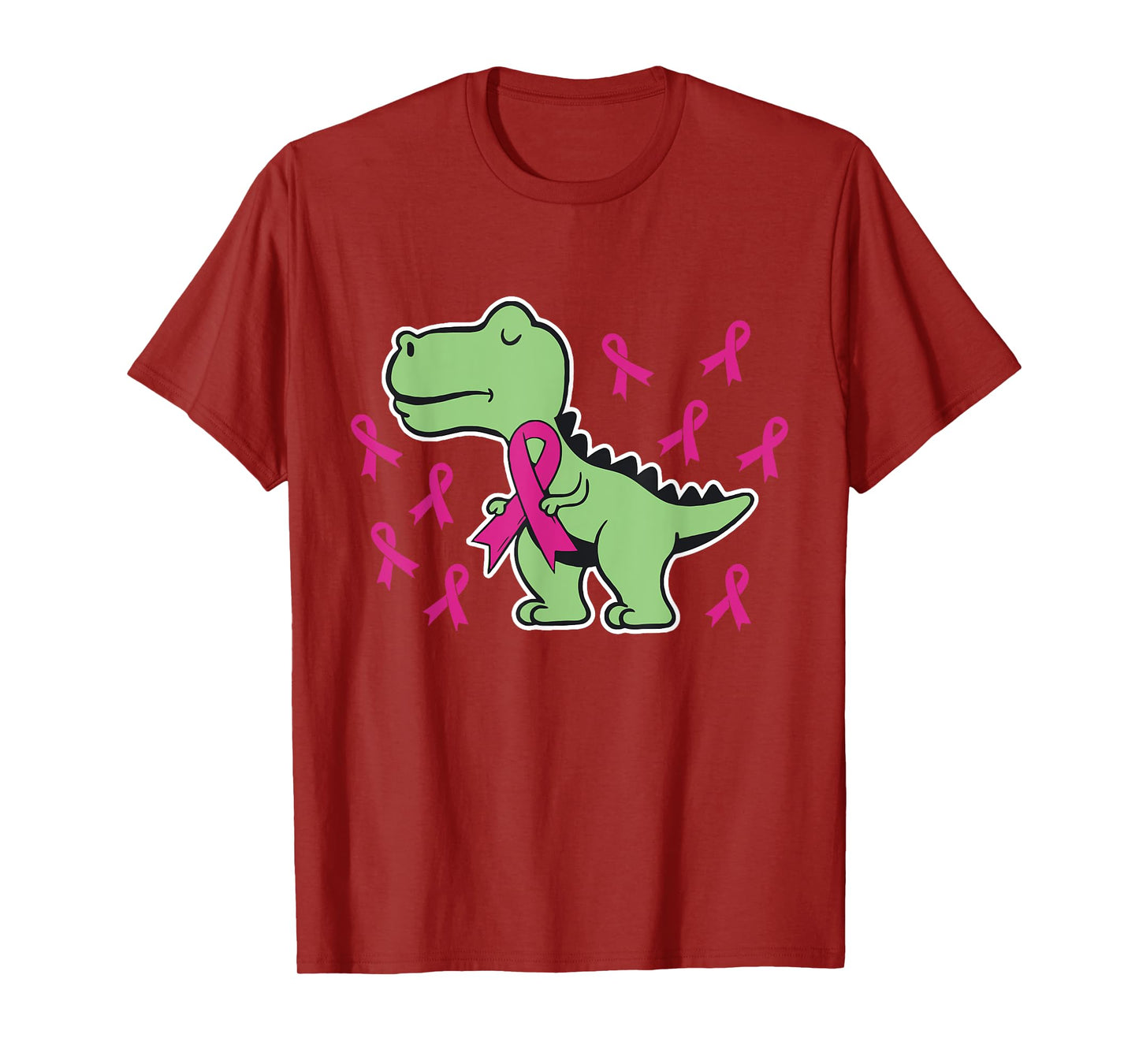 Pink Ribbon T-Rex Kids Breast Cancer Awareness Boys Toddler T-Shirt