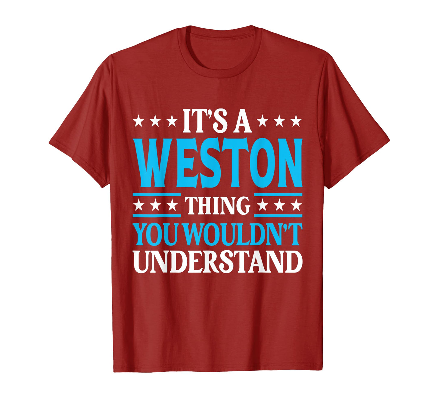 It's A Weston Thing Surname Funny Family Last Name Weston T-Shirt