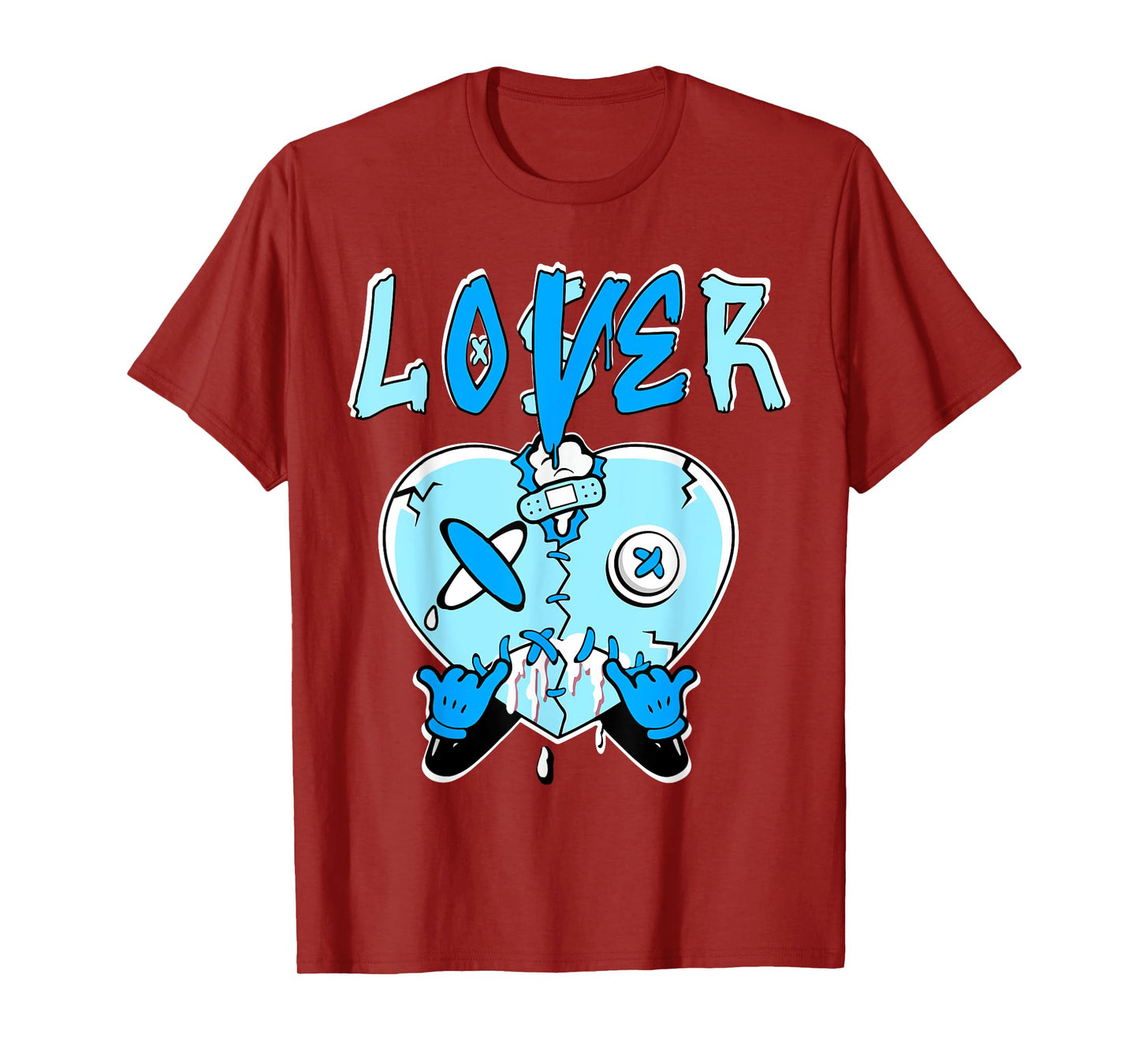 Loser Lover Light Blue Drip Heart Matching Outfit Men Women T-Shirt