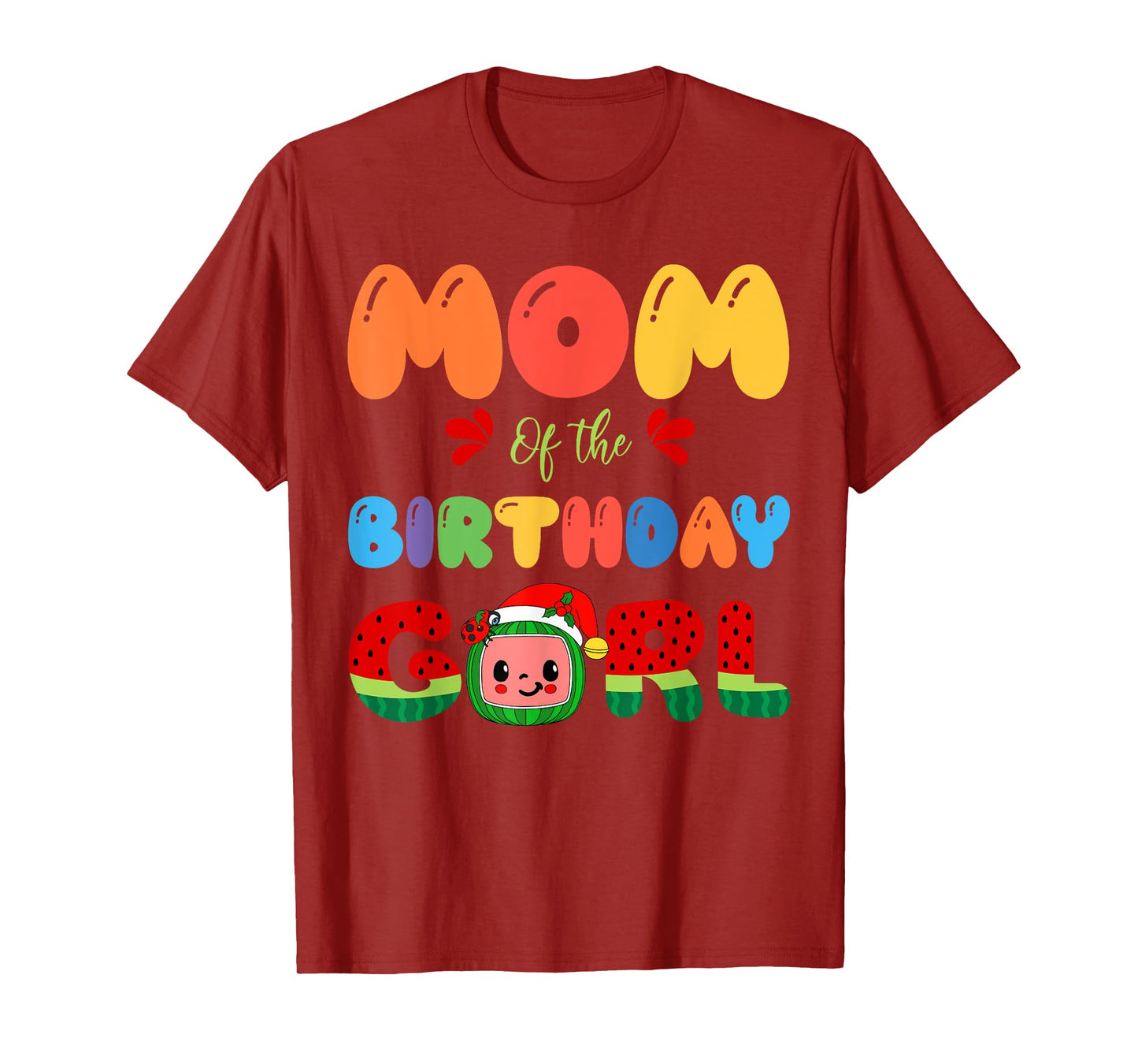 Dad and Mom of The Birthday Girl Melon Family Matching Funny T-Shirt