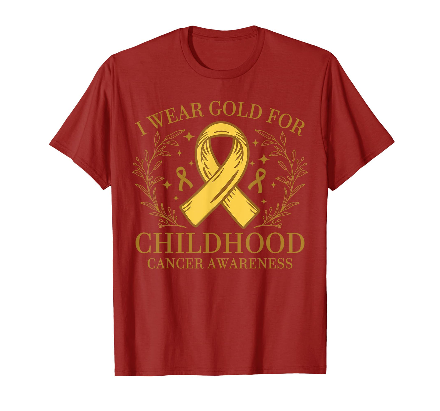 Yellow Support Ribbon For Childhood Cancer Awareness T-Shirt