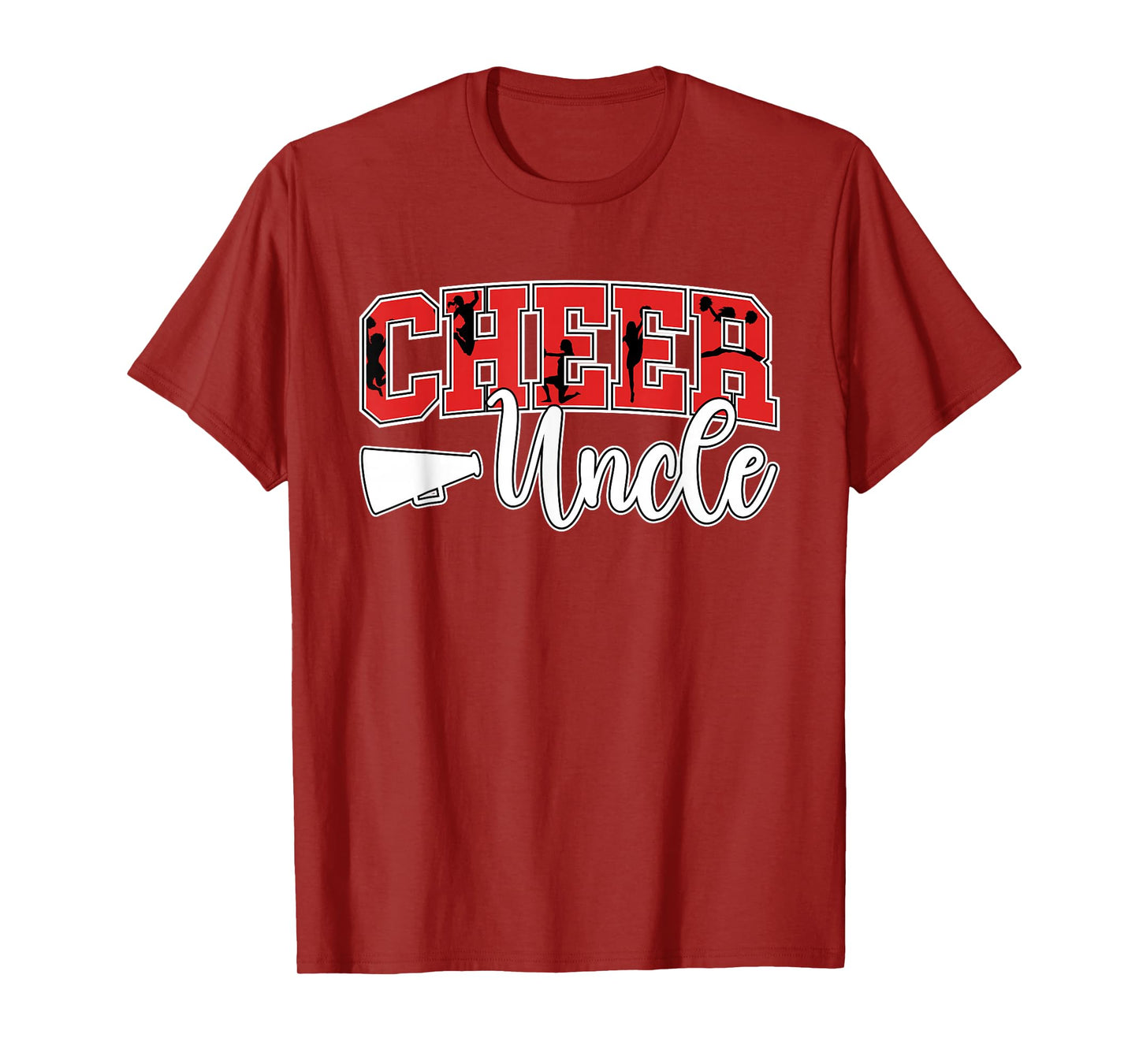 Proud Cheer Uncle On Father's Day Men's Cheerleader Uncle T-Shirt Black Small