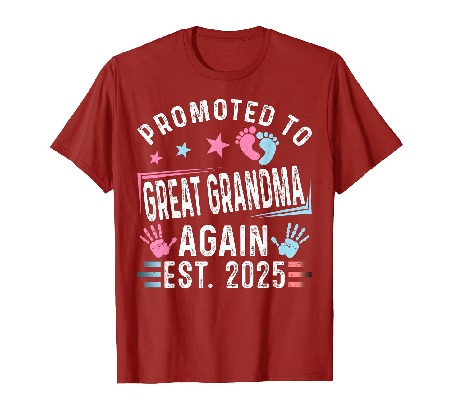 Promoted To Great Grandma Again Est. 2025 Vintage Grandma T-Shirt