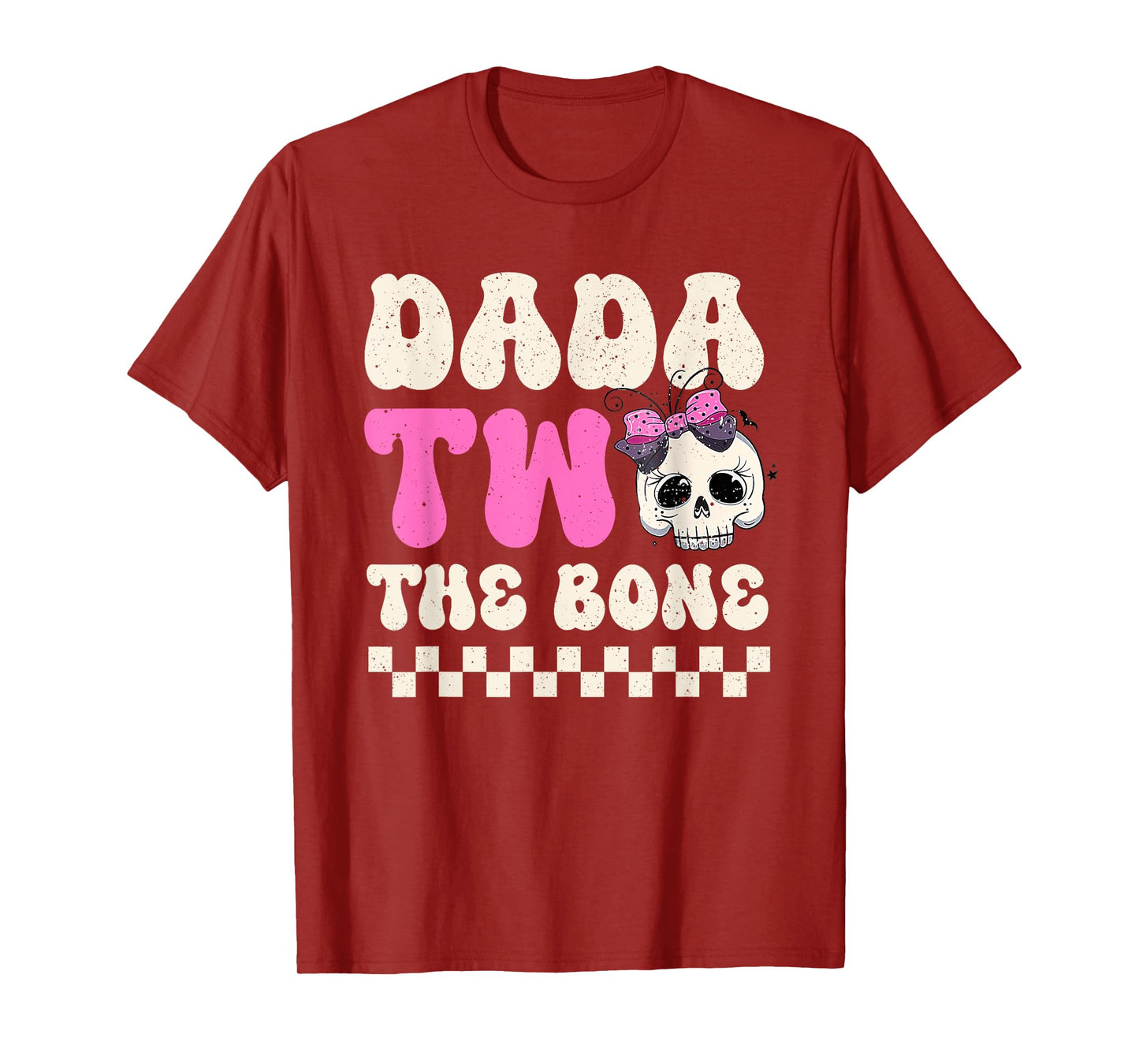 Dada Two The Bone Halloween 2nd Birthday Girl Family T-Shirt
