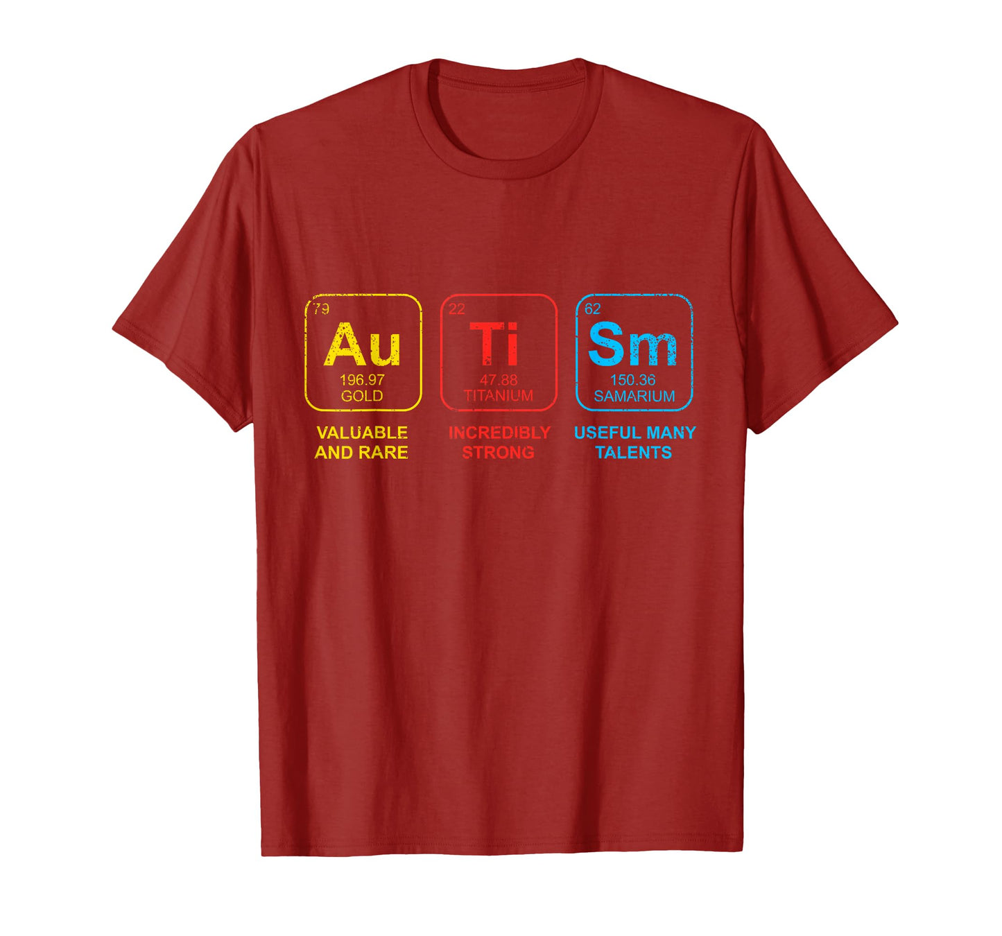 Autism Awareness Women Men Kids Elements Periodic Table ASD T-Shirt