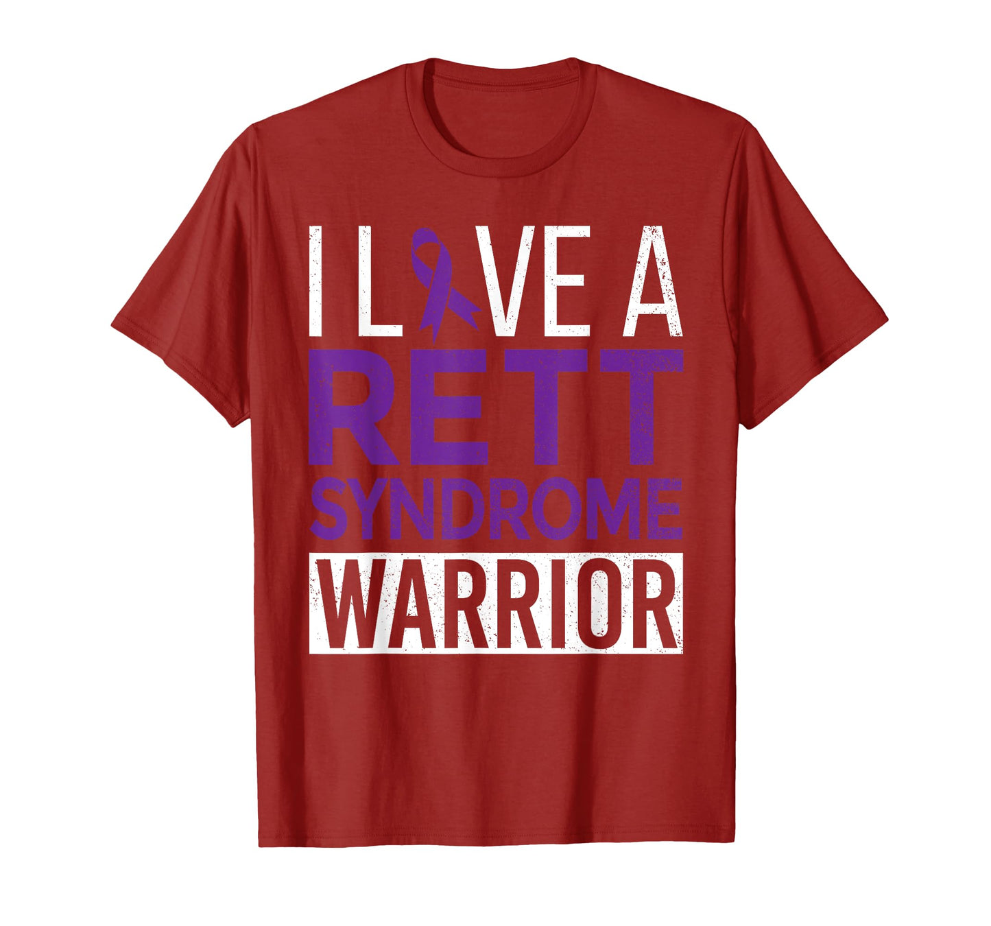 I Love a Rett Syndrome Warrior Purple Ribbon Awareness Gift T-Shirt