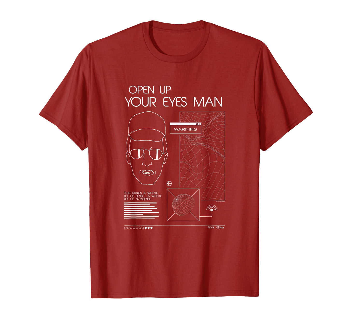King of the Hill Dale Open Up Your Eyes Man Conspiracies T-Shirt