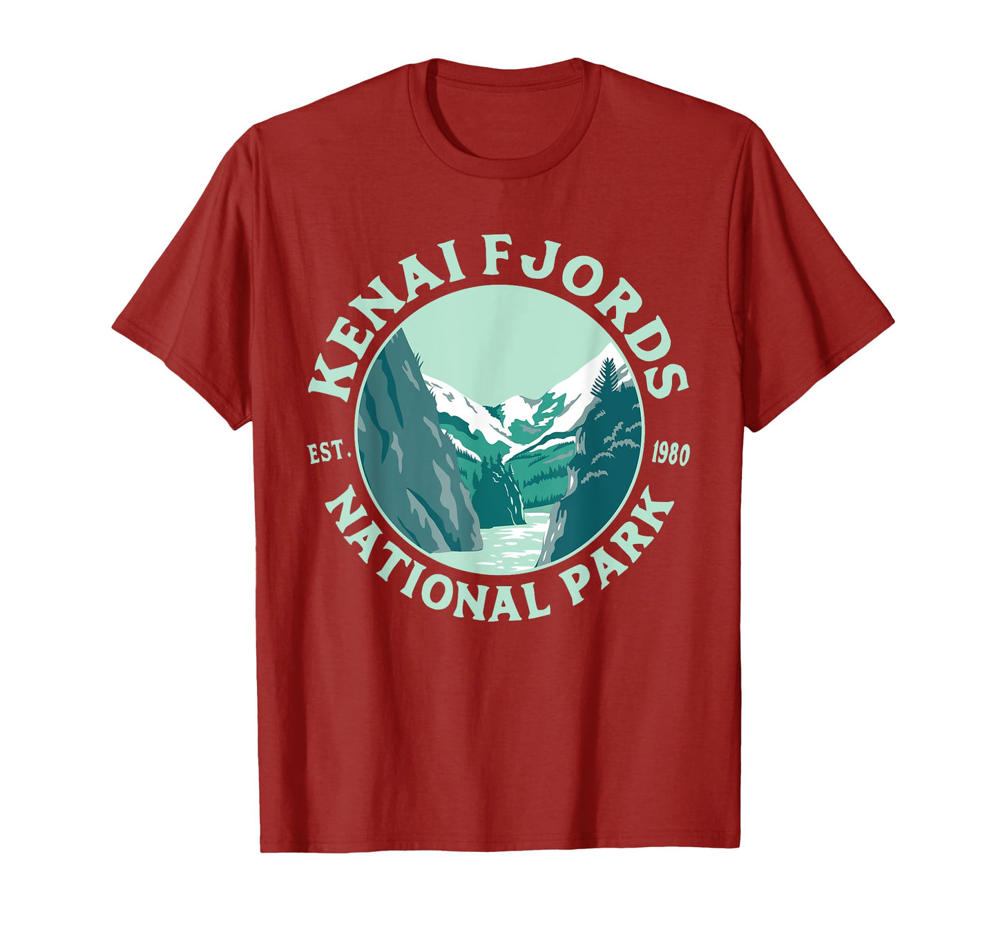 Vintage Kenai Fjords National Park AK Alaska Hiking Camping T-Shirt
