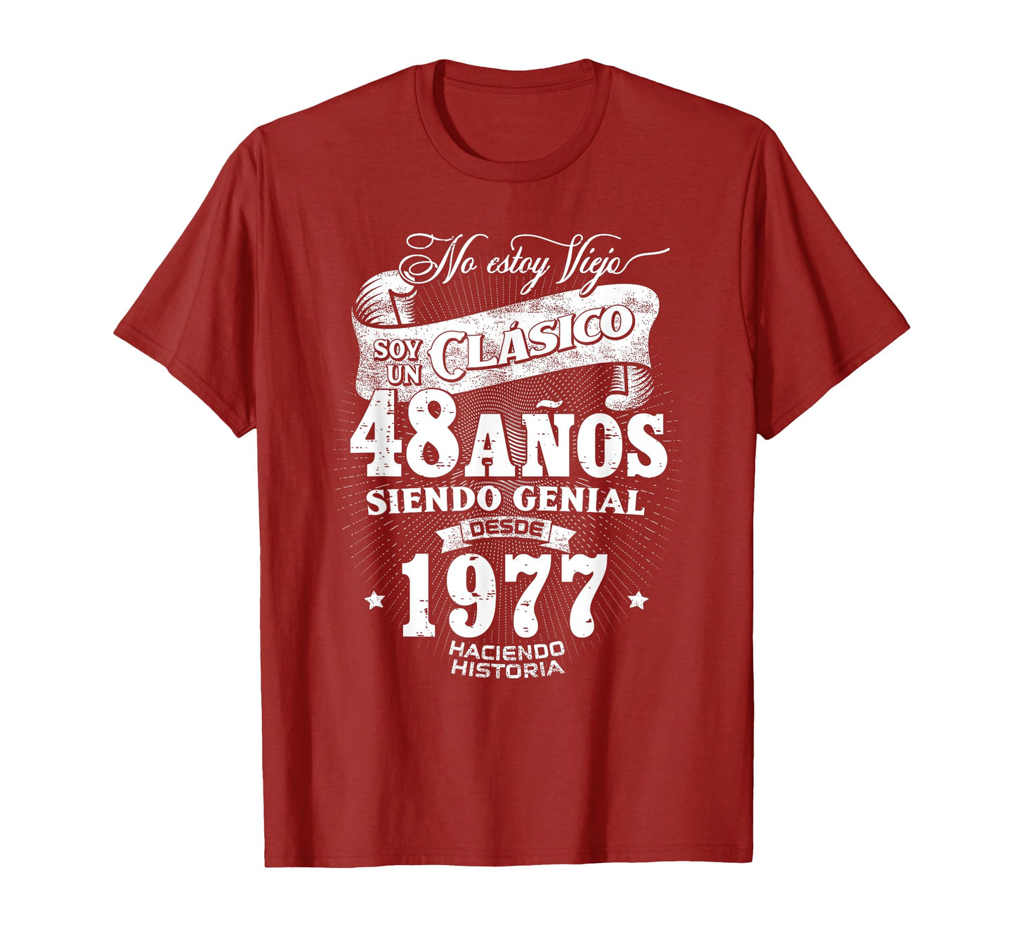 Vintage 48th Birthday Men Funny 1977 48 Birthday Spanish T-Shirt