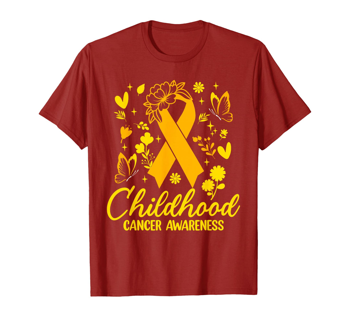Ribbon Childhood Cancer Awareness Month Kids Family Survivor T-Shirt