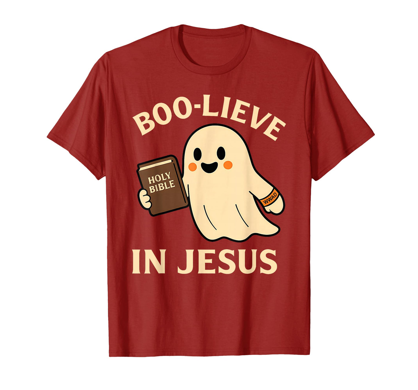 Boo-Lieve in Jesus.Christian Halloween Funny Fall Clothing T-Shirt