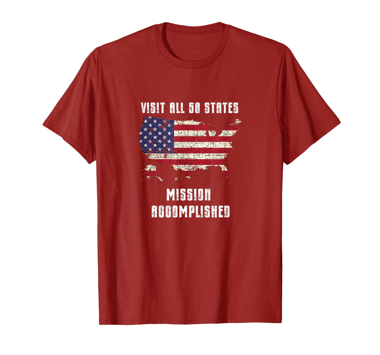 50 States Mission Accomplished Graphic Souvenir Love Outfit T-Shirt