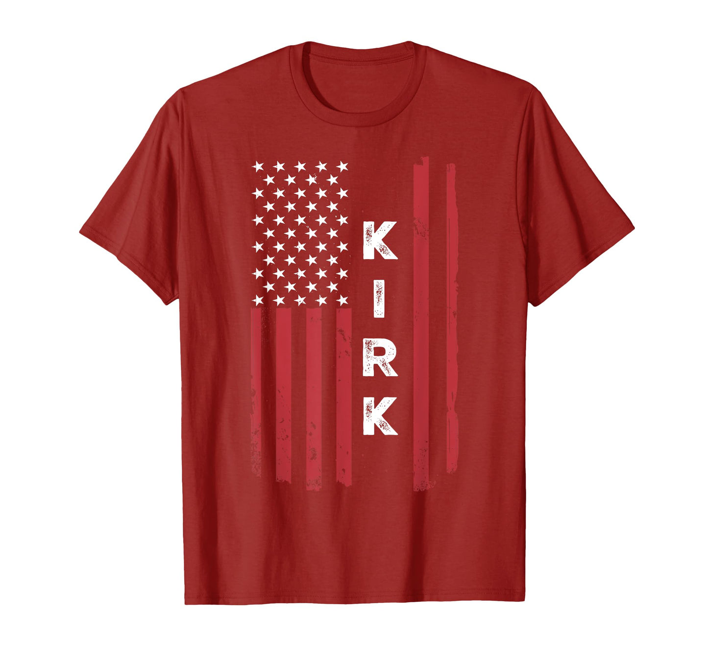 Kirk USA Flag American Flag Patriotic Kids Men T-Shirt
