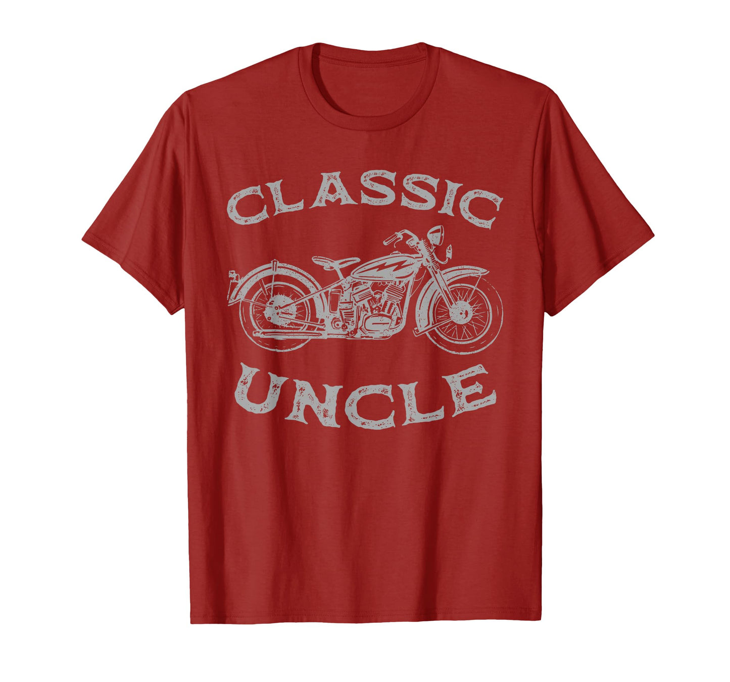 Vintage Classic Uncle Funny Motorcycle Graphic Men's Biker T-Shirt