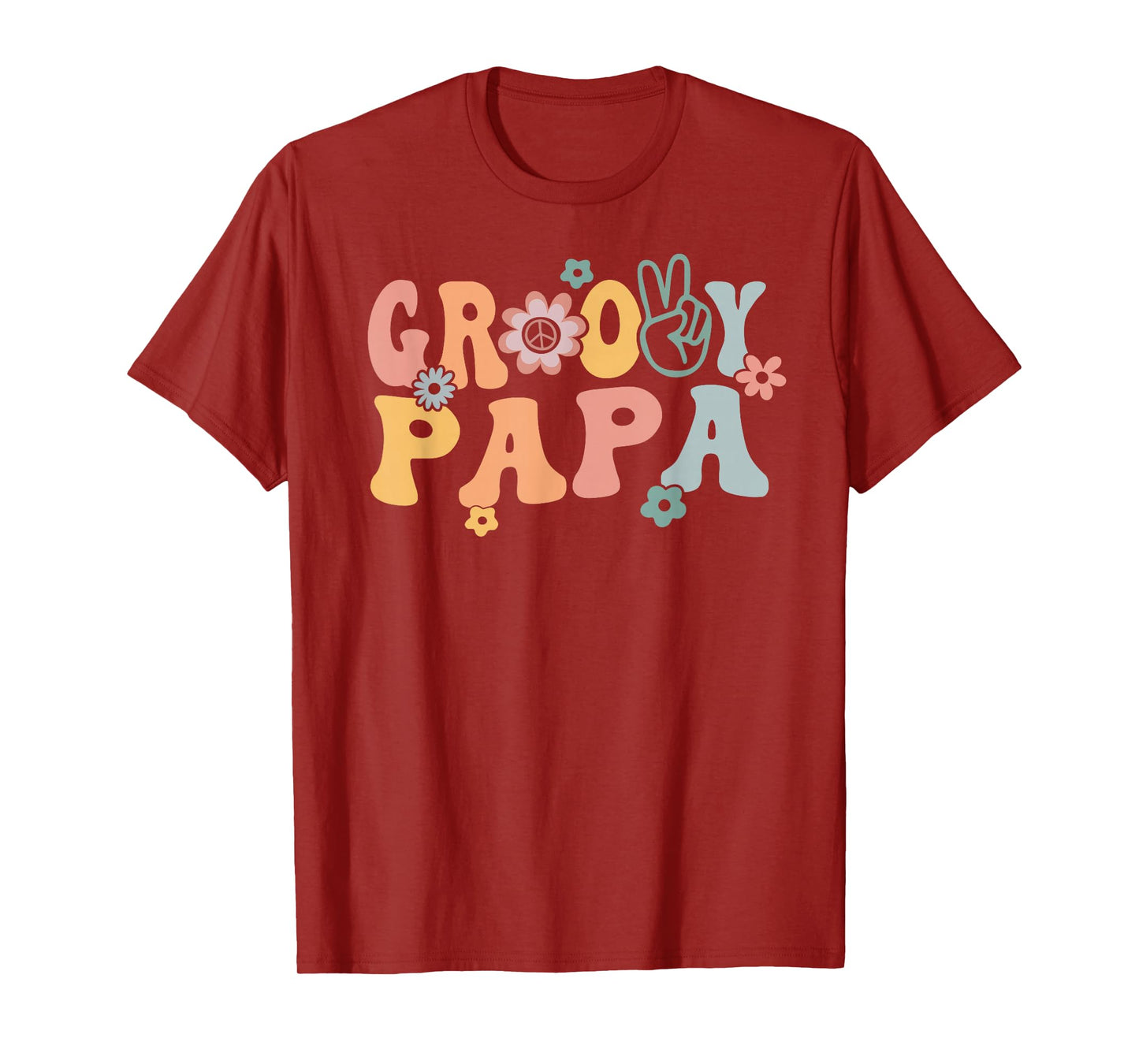 Groovy Papa Retro Dad Matching Family 1st Birthday Party T-Shirt