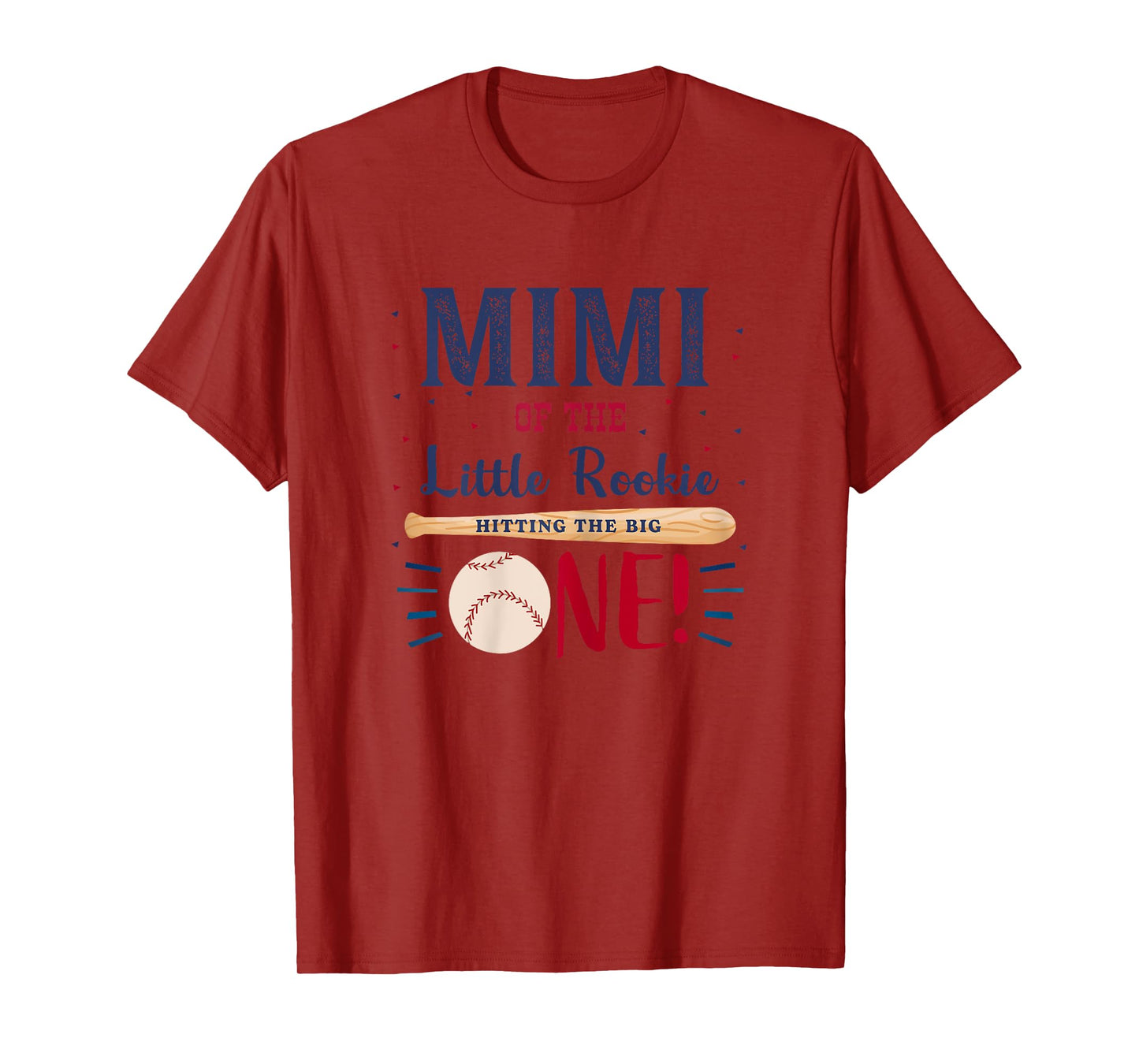 Mimi Mom First Birthday Little Rookie Baseball The Big One T-Shirt