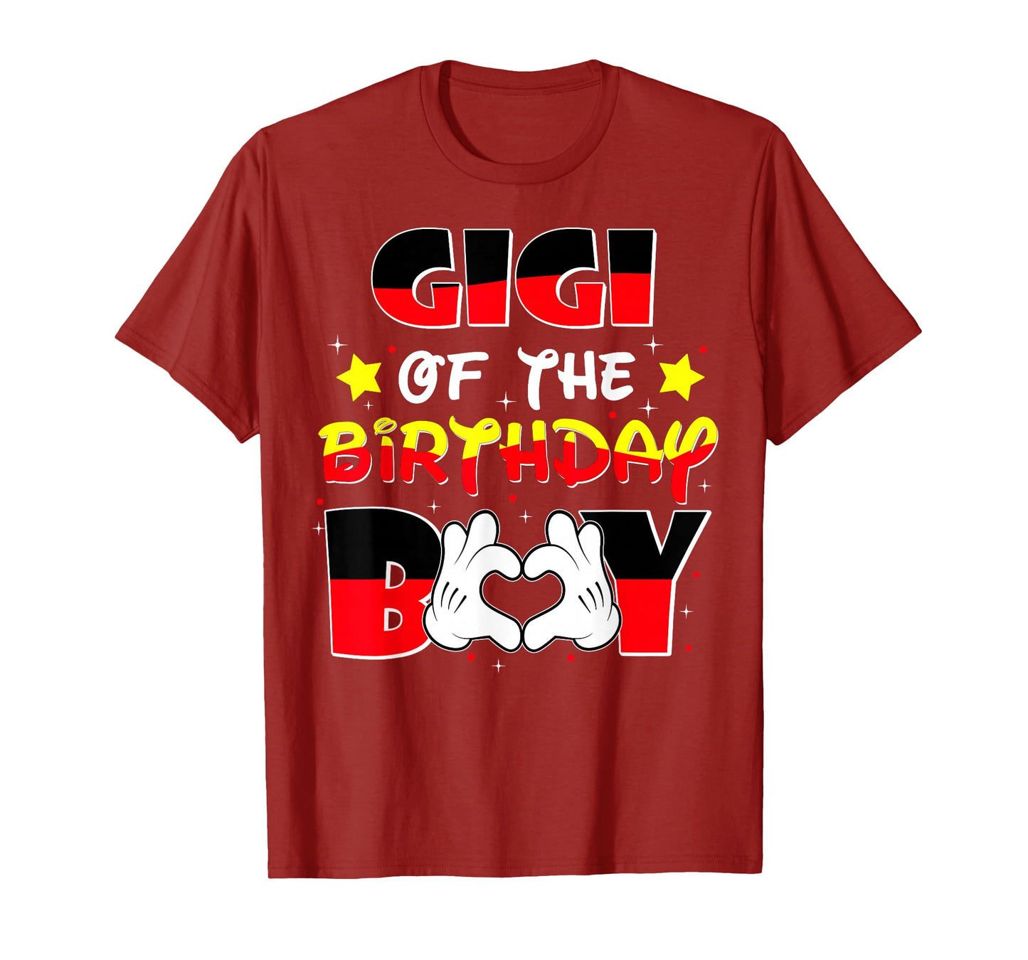 Gigi of The Birthday Boy Family Matching Grandma Grandson T-Shirt