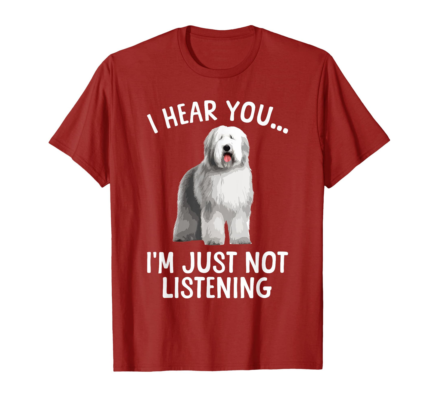 Funny Old English Sheepdog Art For Men Women Sheep Dog Lover T-Shirt