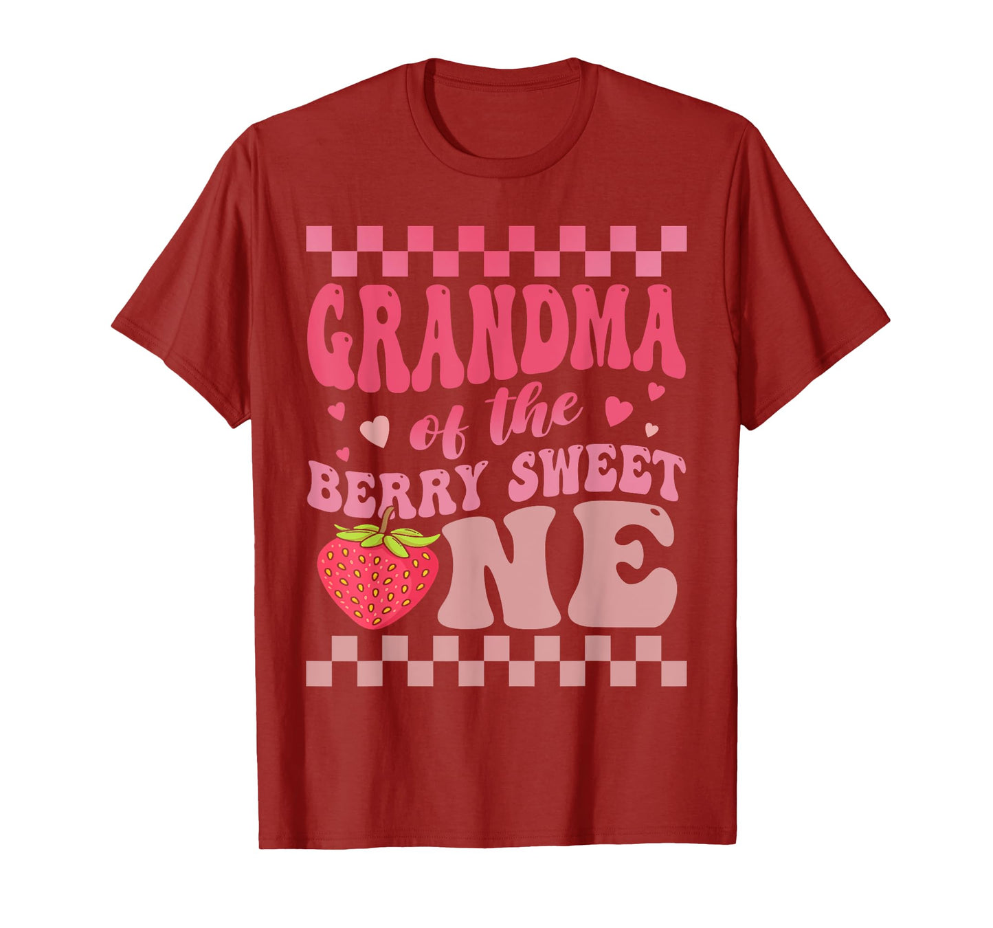 Grandma Of The Berry Sweet One Strawberry First Birthday T-Shirt