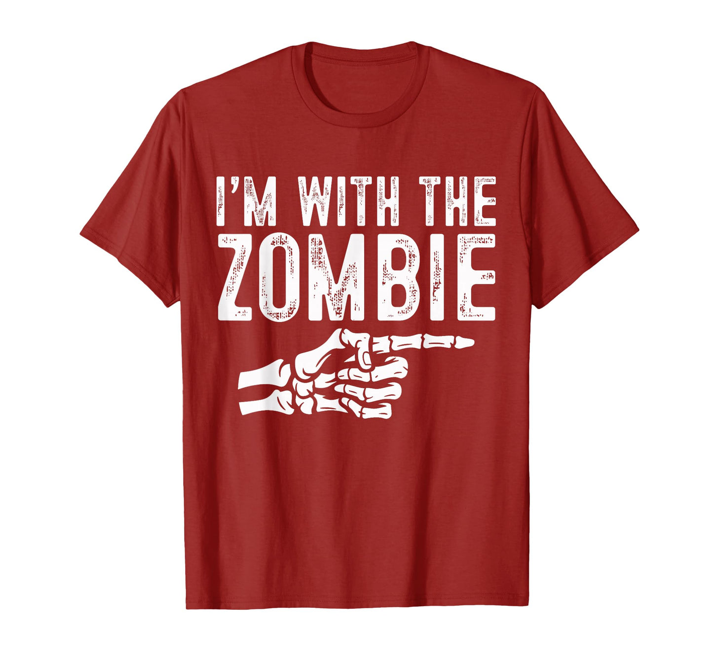 I'm with The Zombie Easy Costume Halloween Couples Matching T-Shirt