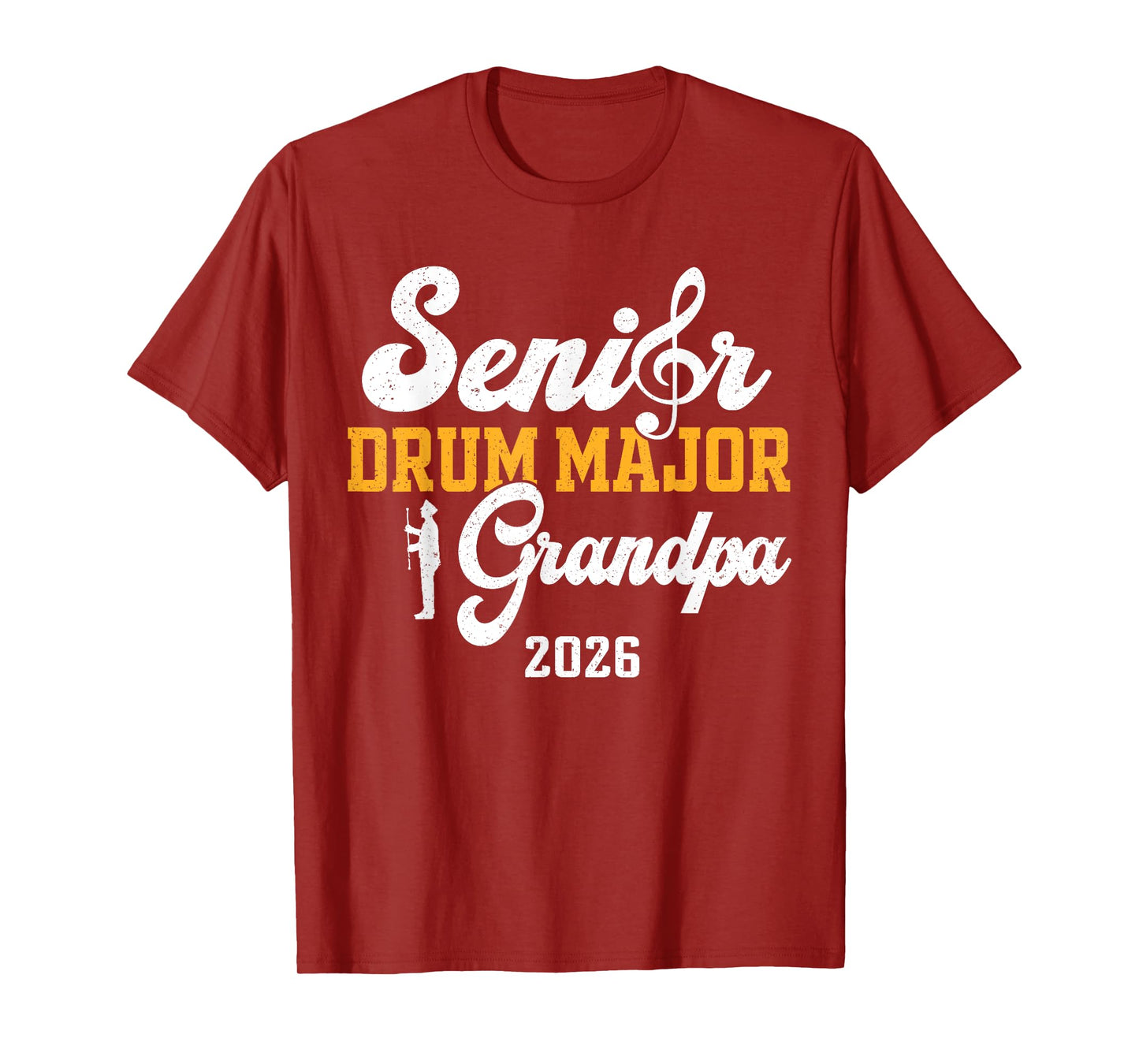 Senior Drum Major Grandpa 2026 Graduation Matching Family T-Shirt