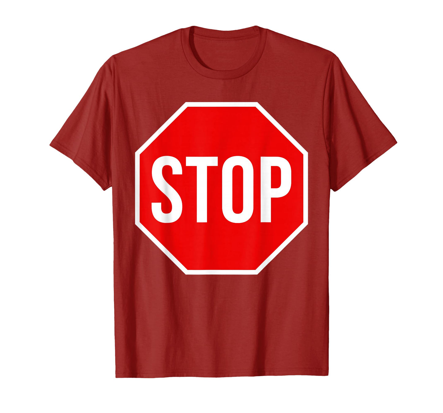 Stop Sign Shirt Adult Men Women Kids Stop Sign Costume T-Shirt