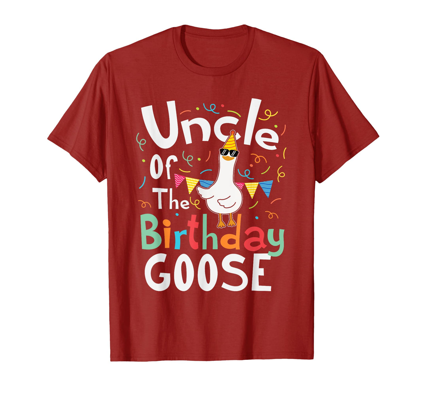 Uncle Of The Birthday Goose Funny Boy Girl Bday Party Kids T-Shirt