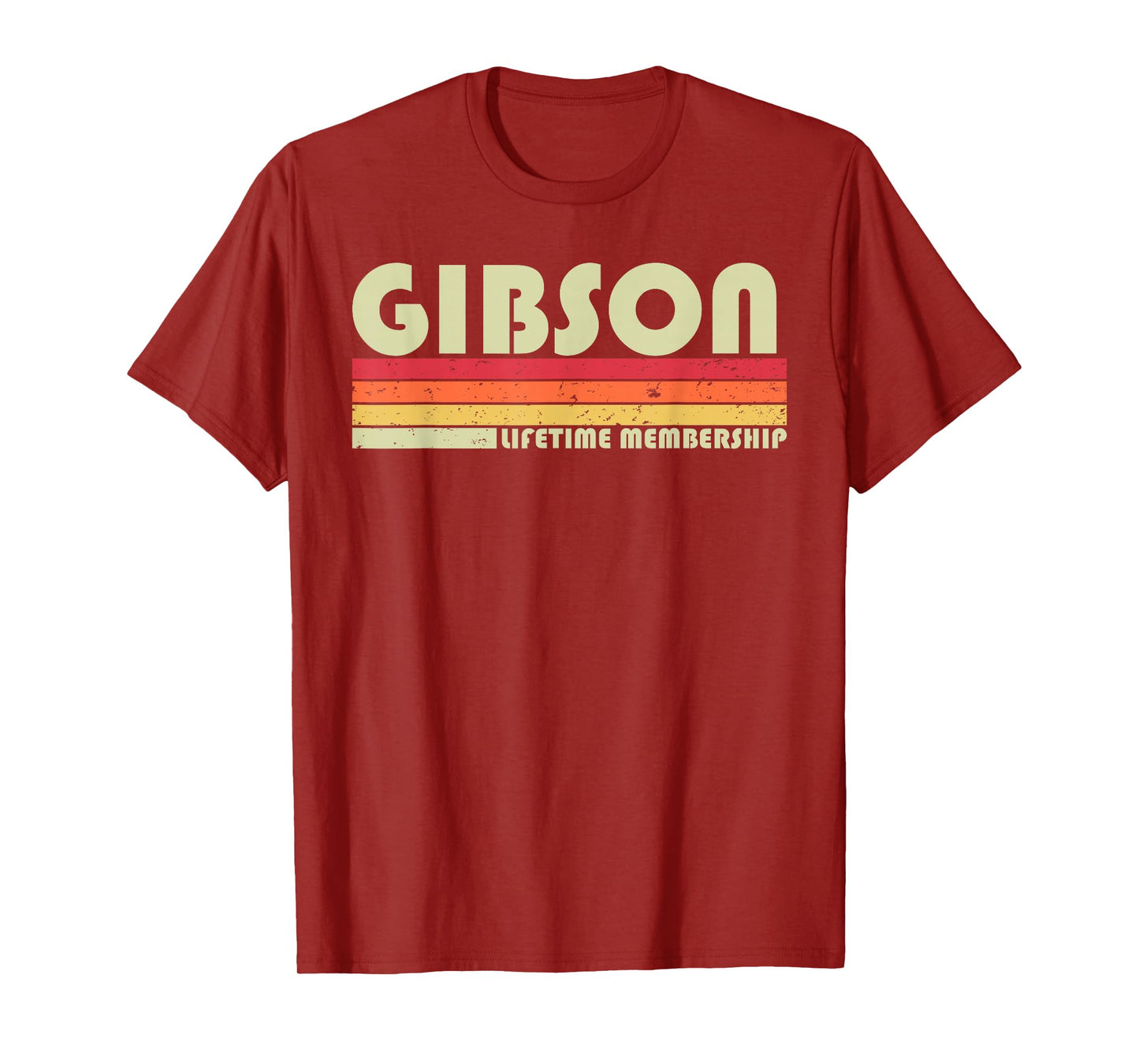 GIBSON Surname Funny Retro Vintage 80s 90s Birthday Reunion T-Shirt