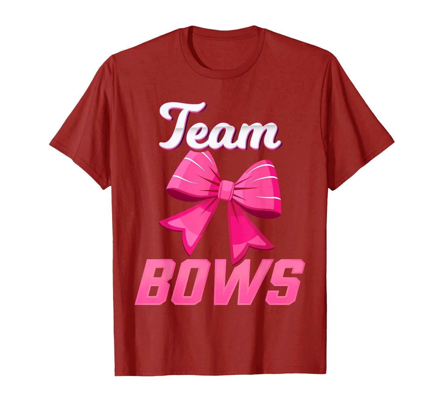 Burnouts Or Bows Team Girl Team Bows Gender Reveal T-Shirt