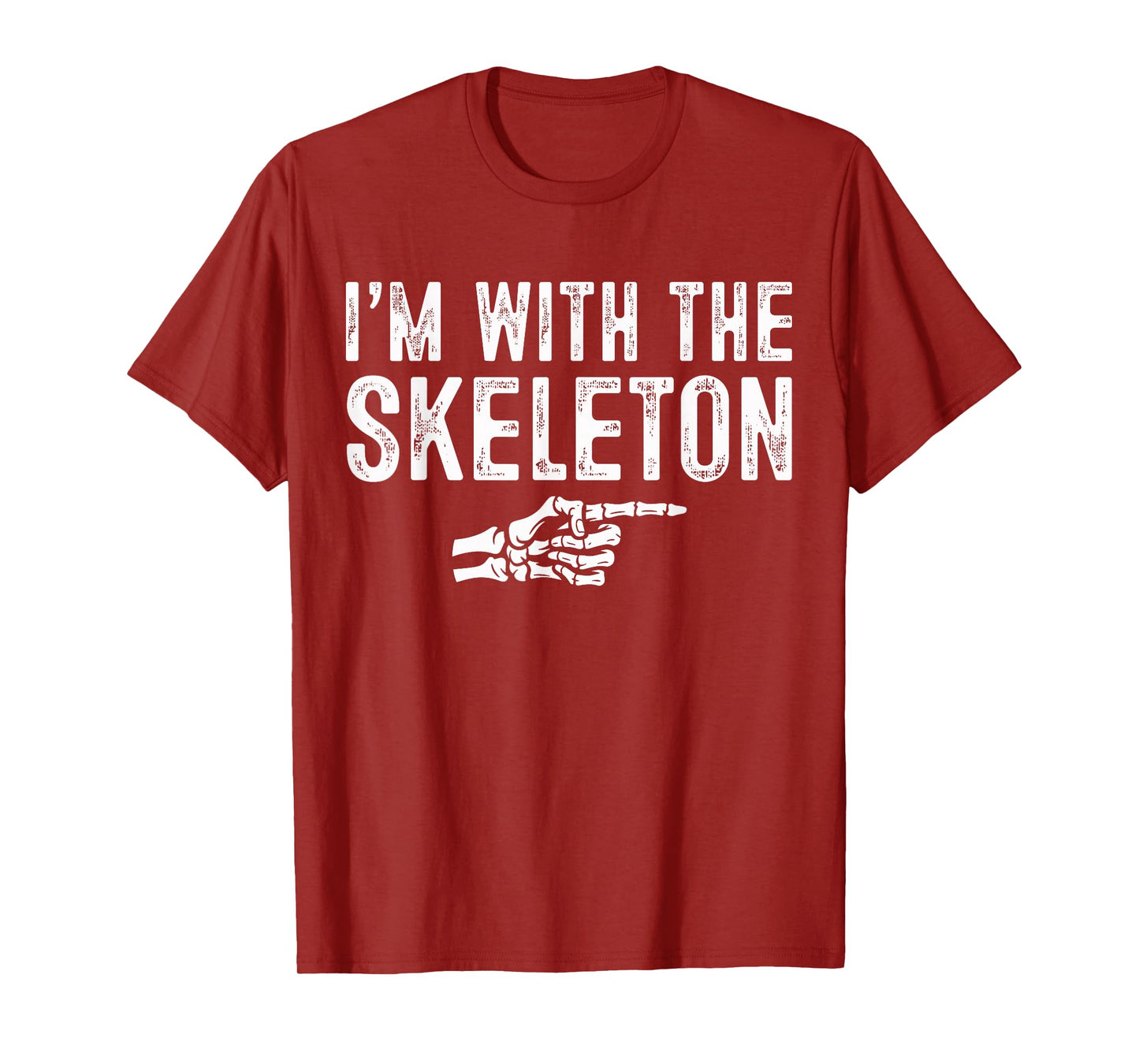 I'm with The Skeleton Easy Costume Halloween Couples T-Shirt